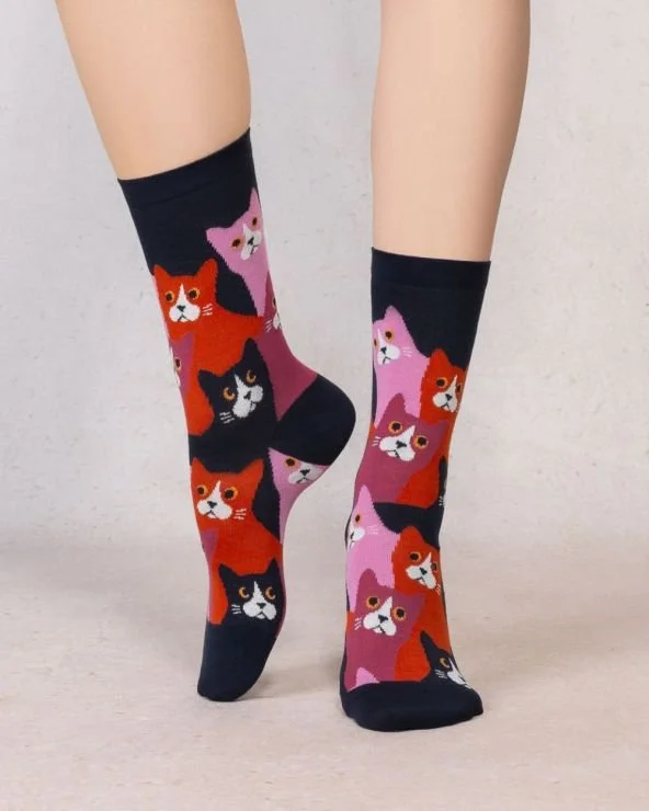 Chaussette Chat Marine - BLEUFORET