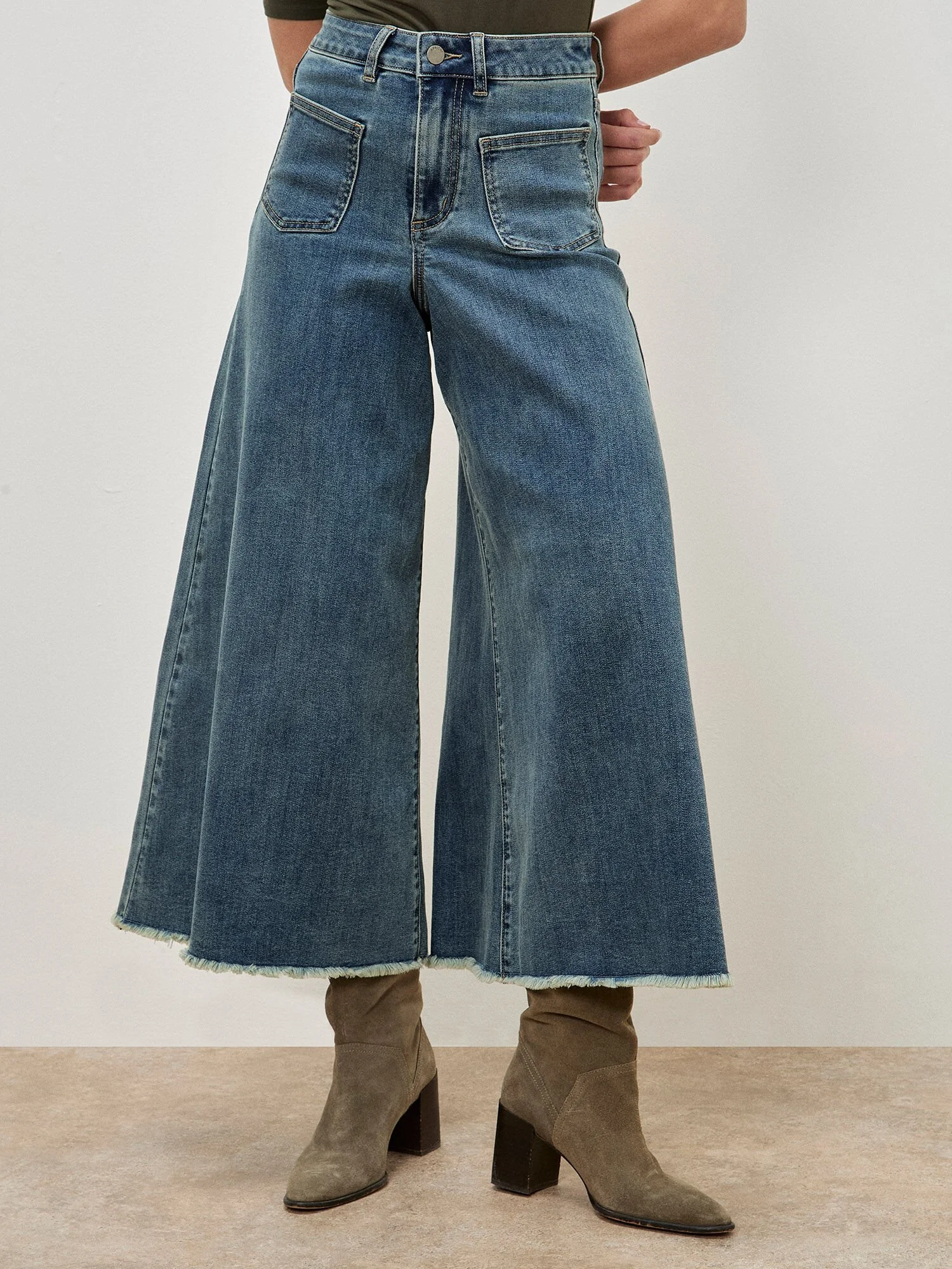 Jean Palazzo Taille Haute Giana - Apricot