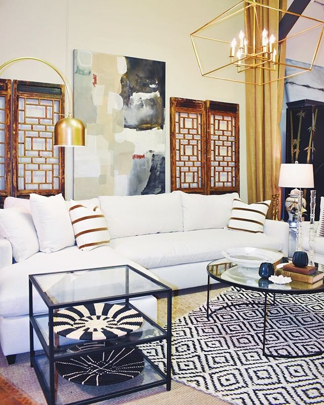 Sitting pretty &mdash; our Louis sectional in a performance Crypton fabric. Check out the link in our bio for details!