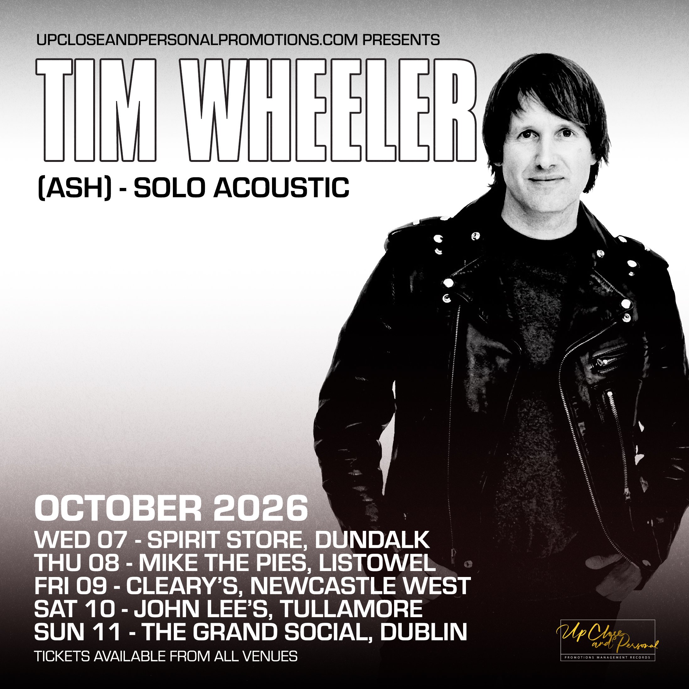 Tim Wheeler - Ash - Solo Acoustic Tour Oct 26