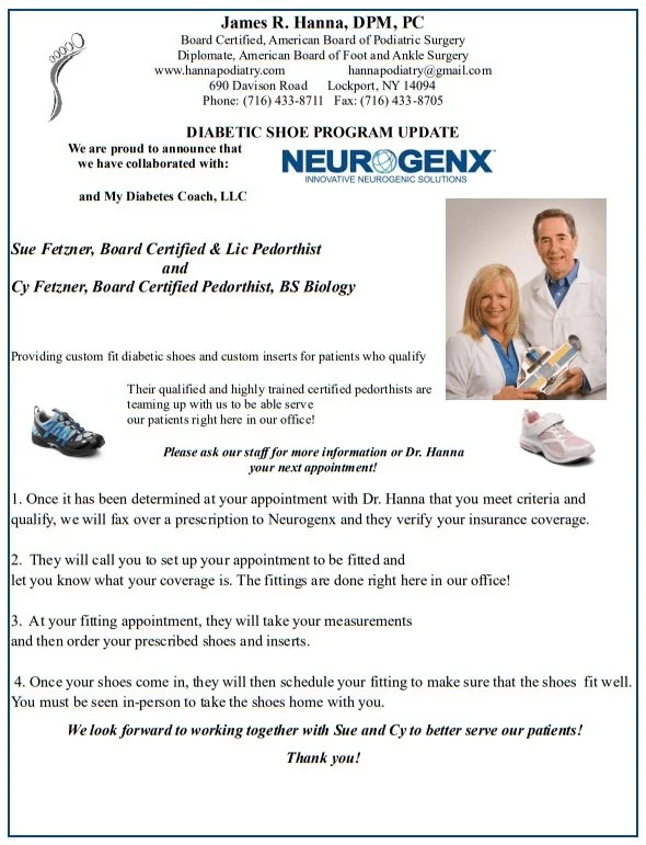 DIABETIC SHOE PROGRAM UPDATE