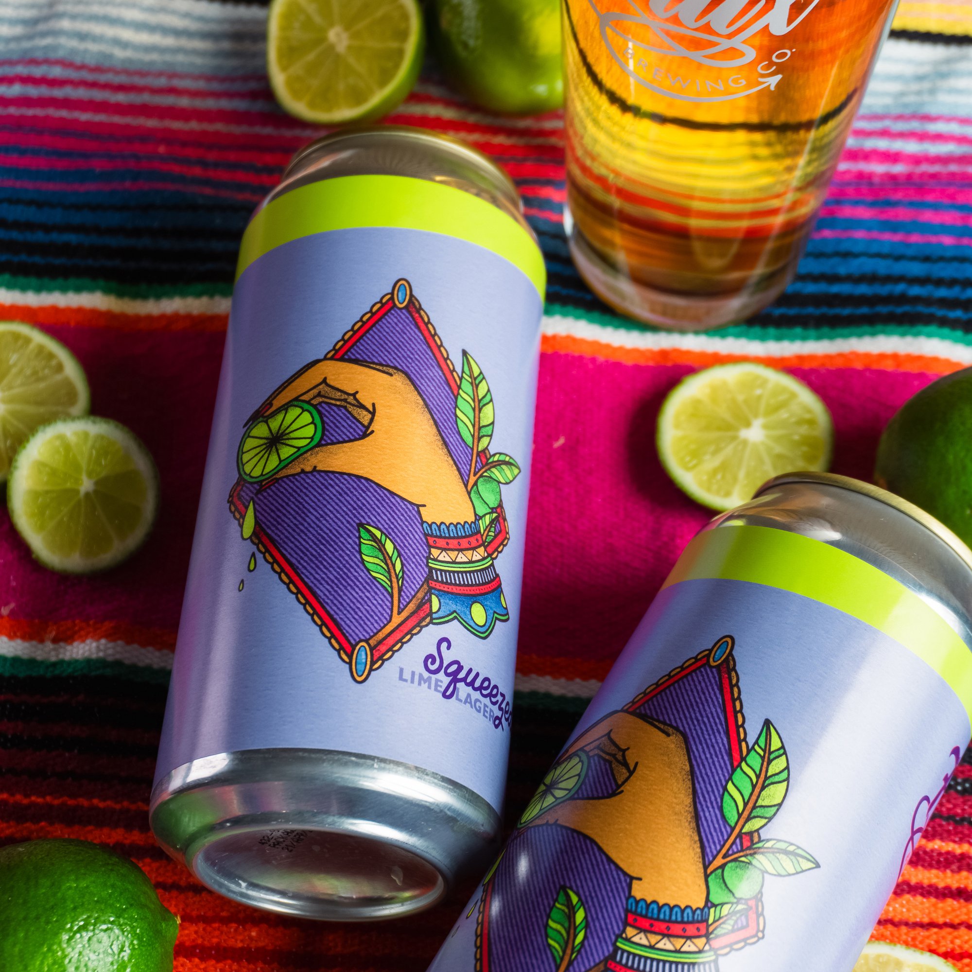 Squeezed lime lager