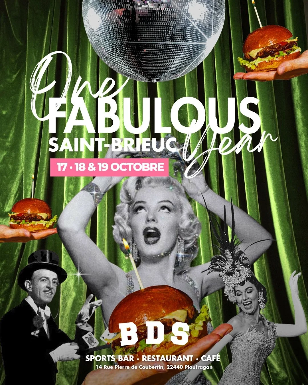 ONE FABULOUS YEAR pour le BDS Saint-Brieuc 🎉🎂

RDV le week-end du 17 au 19 octobre pour un anniversaire FABULOUS. Au programme ? Blind test, soir&eacute;e en mode cabaret pleine de surprises et cours de yoga 🥳🪩🧘

▬▬▬▬ 🎂&nbsp;LA PROGRA 🎂 ▬▬▬▬

