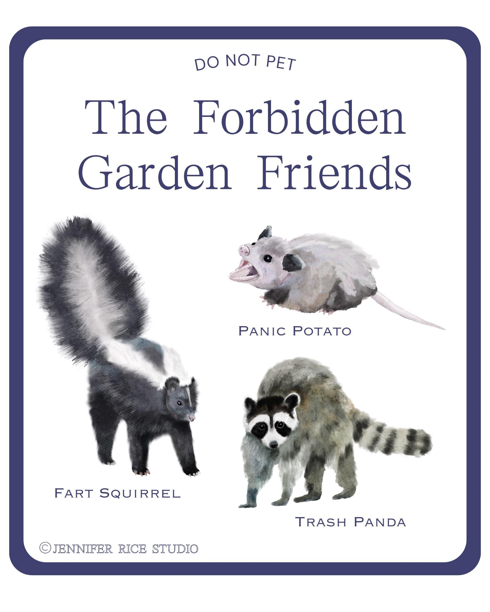 These friends need a little extra space 😂 #possums #opossum #skunk #raccoon #trashpanda #gardenfriends