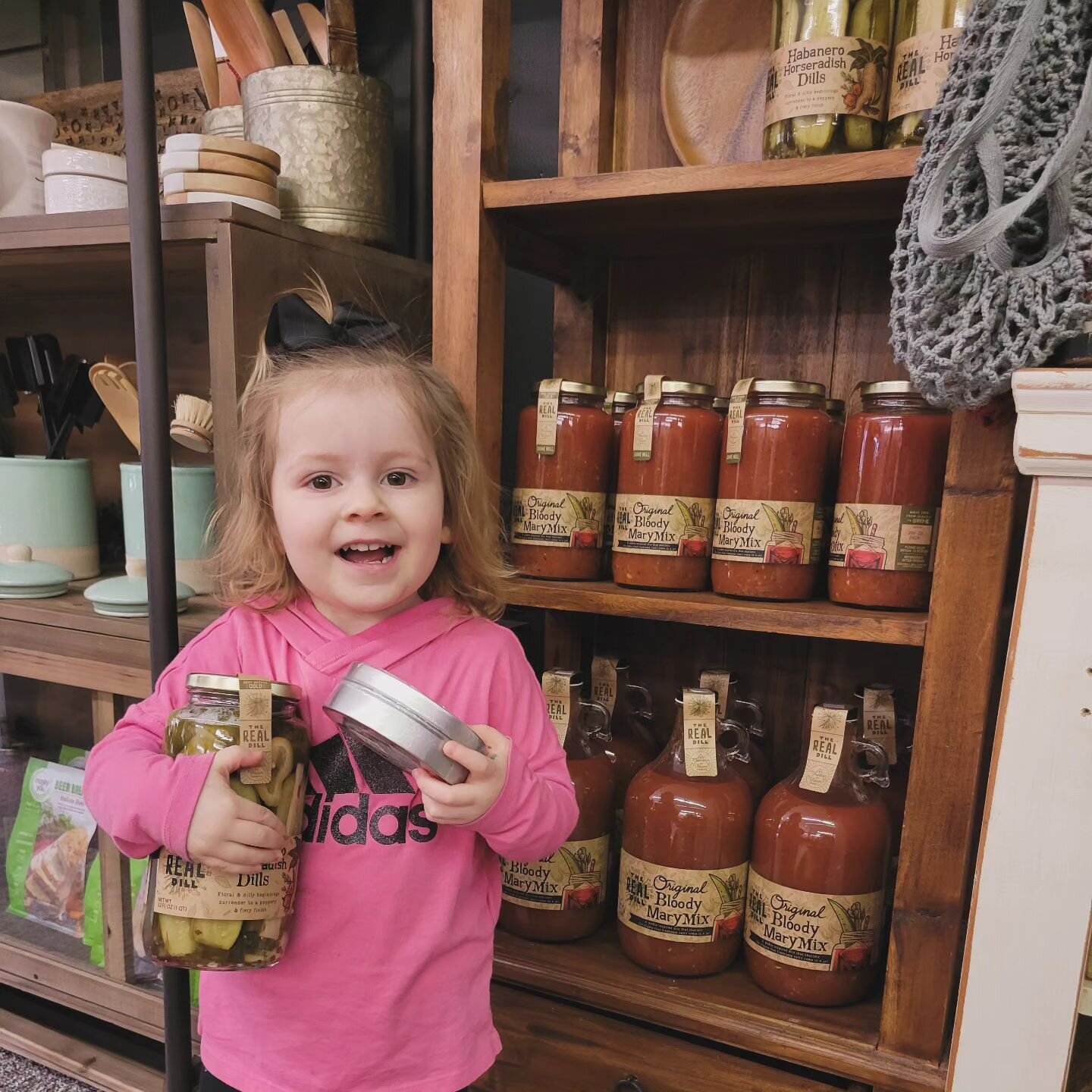 Had the best little helper for restocking The Real Dill ✨️