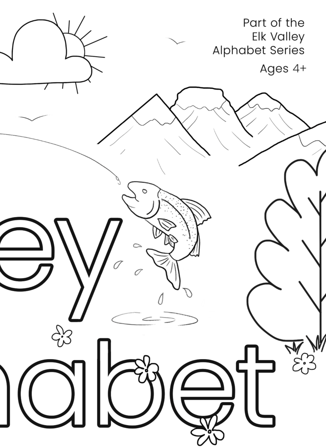 Sneak Peek at The Elk Valley Alphabet Colouring Book Coming Soon