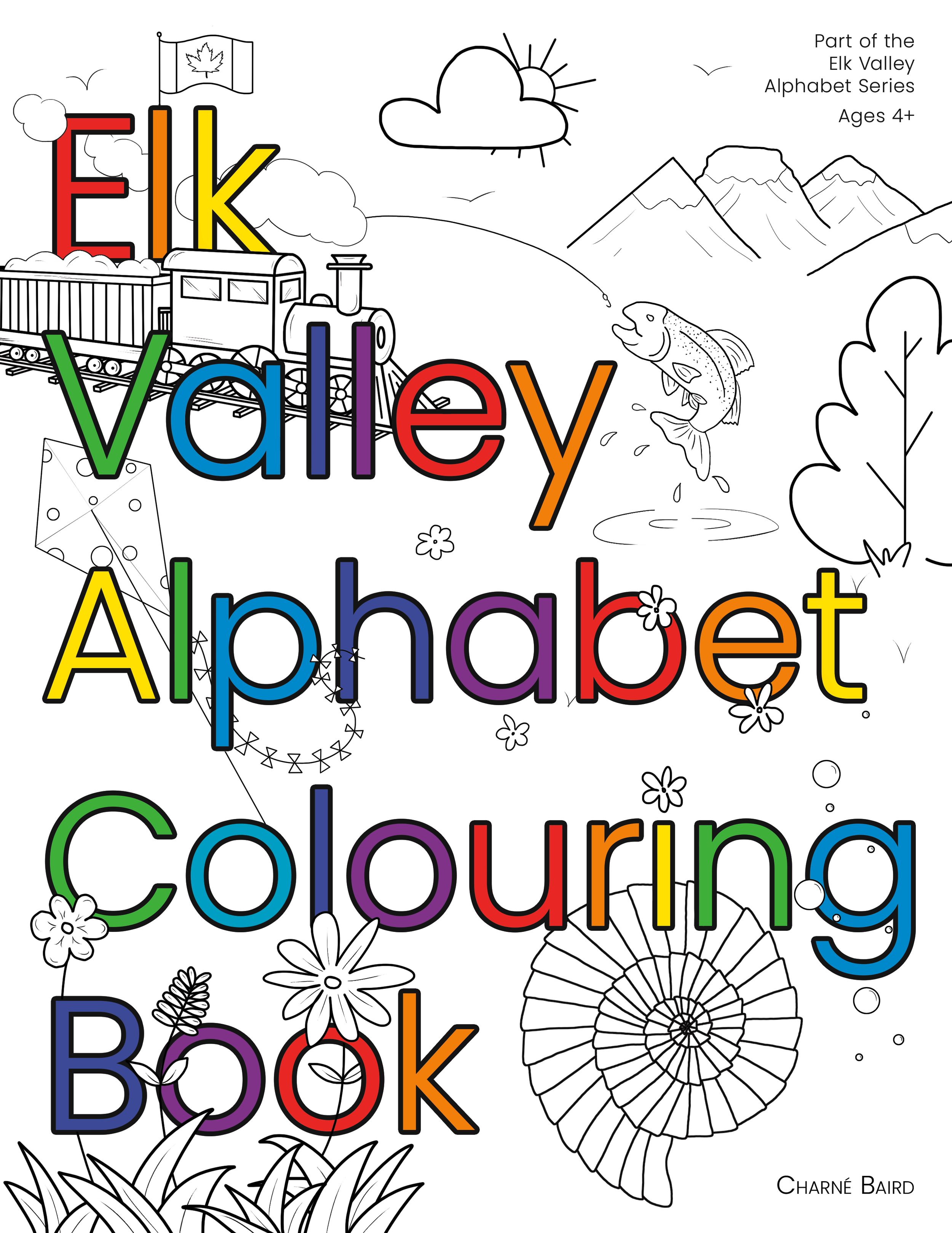 Sneak Peek at The Elk Valley Alphabet Colouring Book Coming Soon