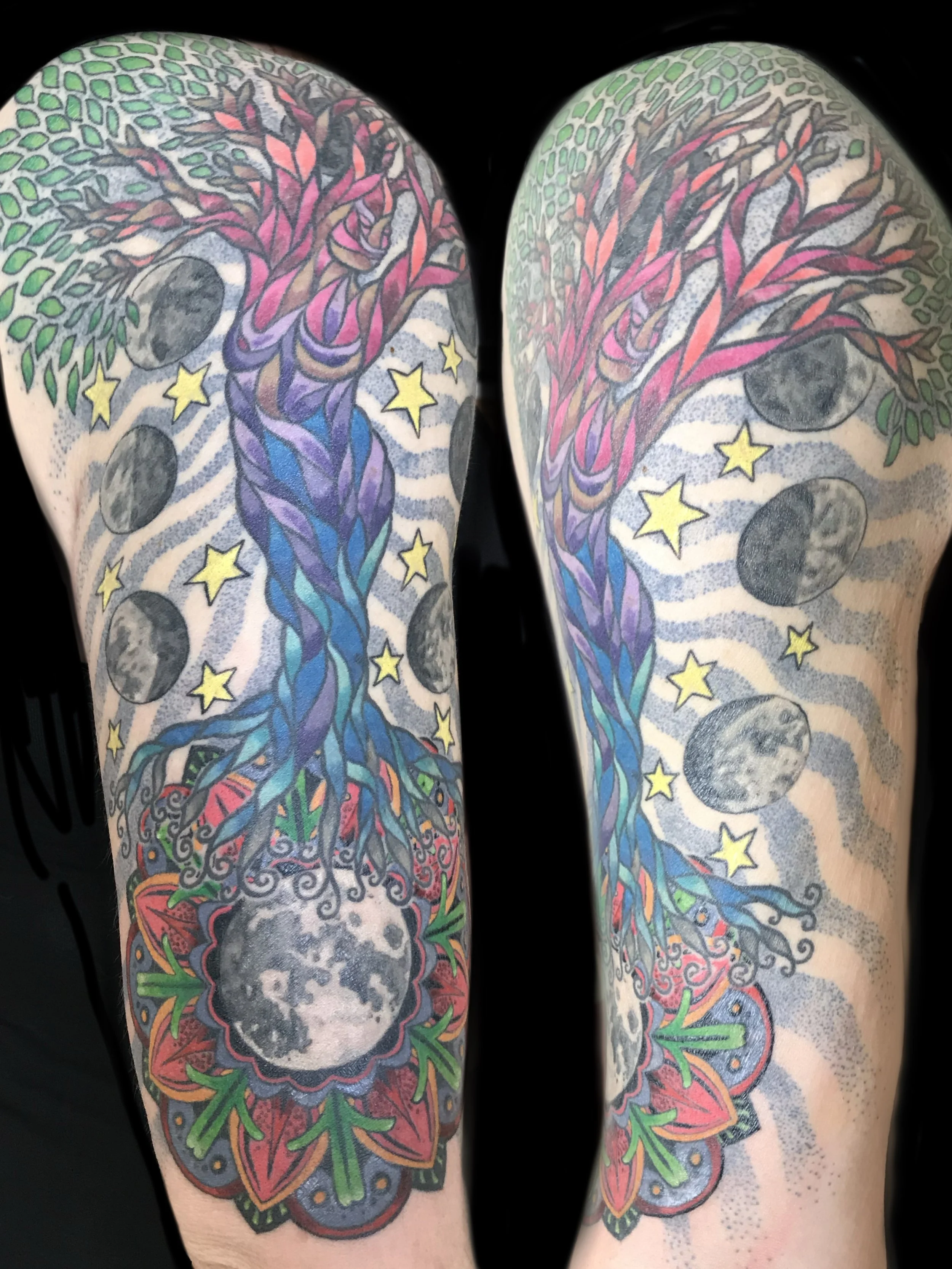 Michaela's upper arm