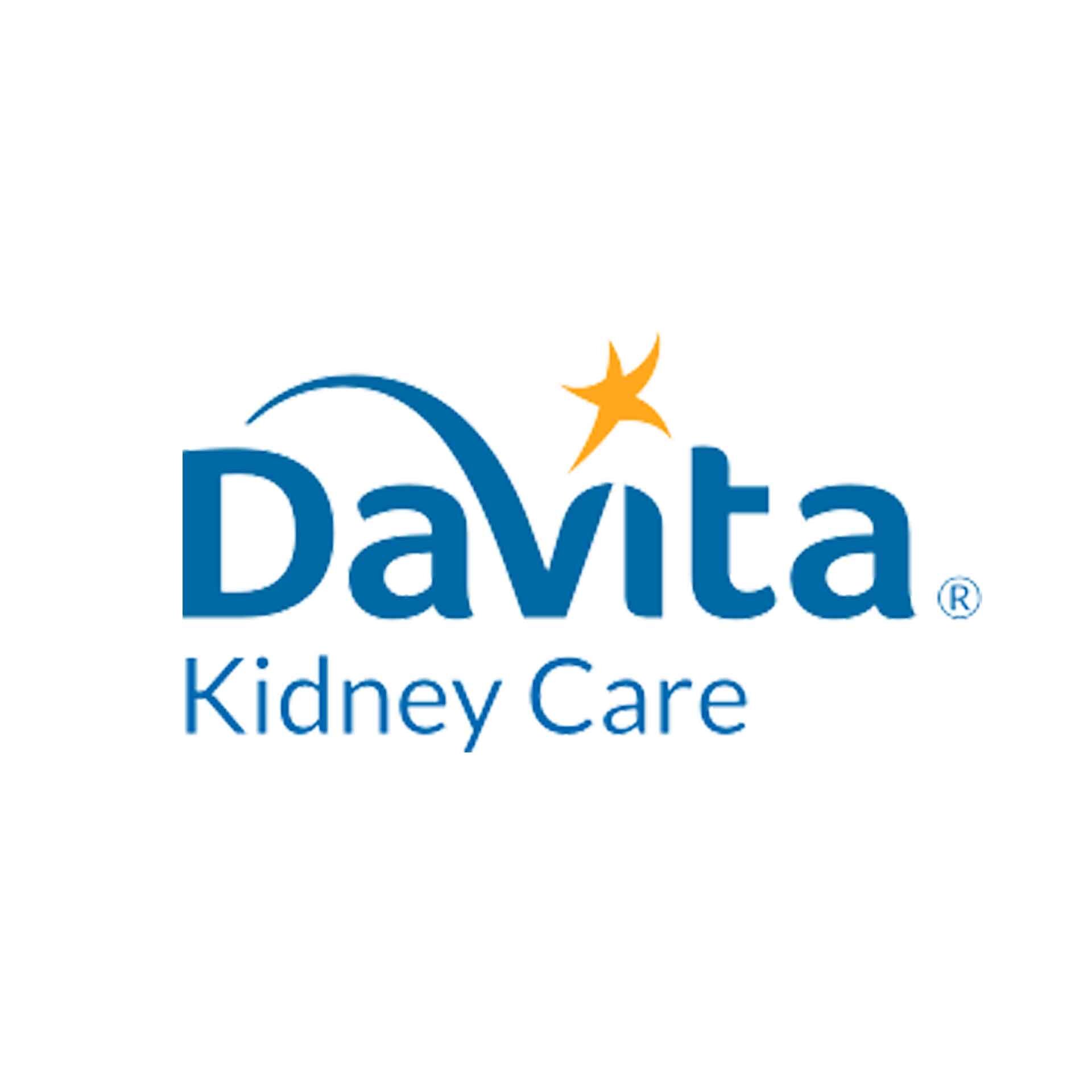 DaVita Kidney Care logo with a blue and orange design.