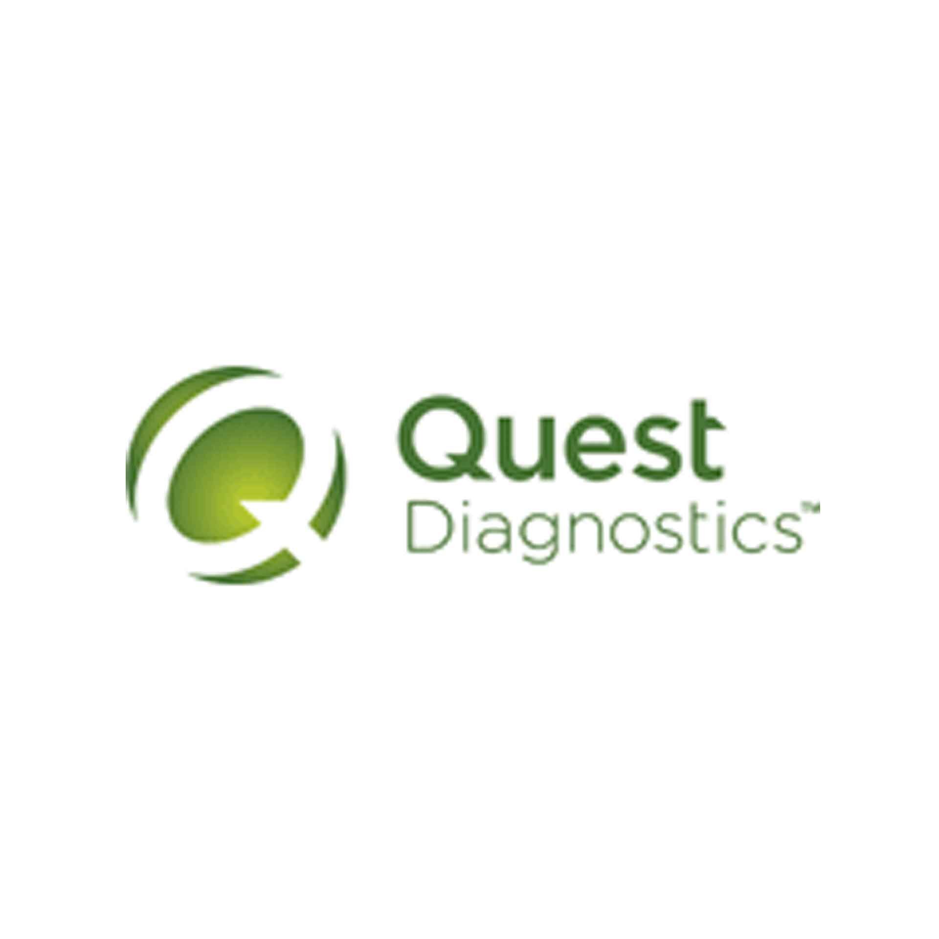 Quest Diagnostics logo with green and white design