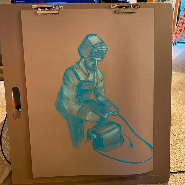 Figure drawing online with #illustrationisolation @visualartspassage #sandylynnart