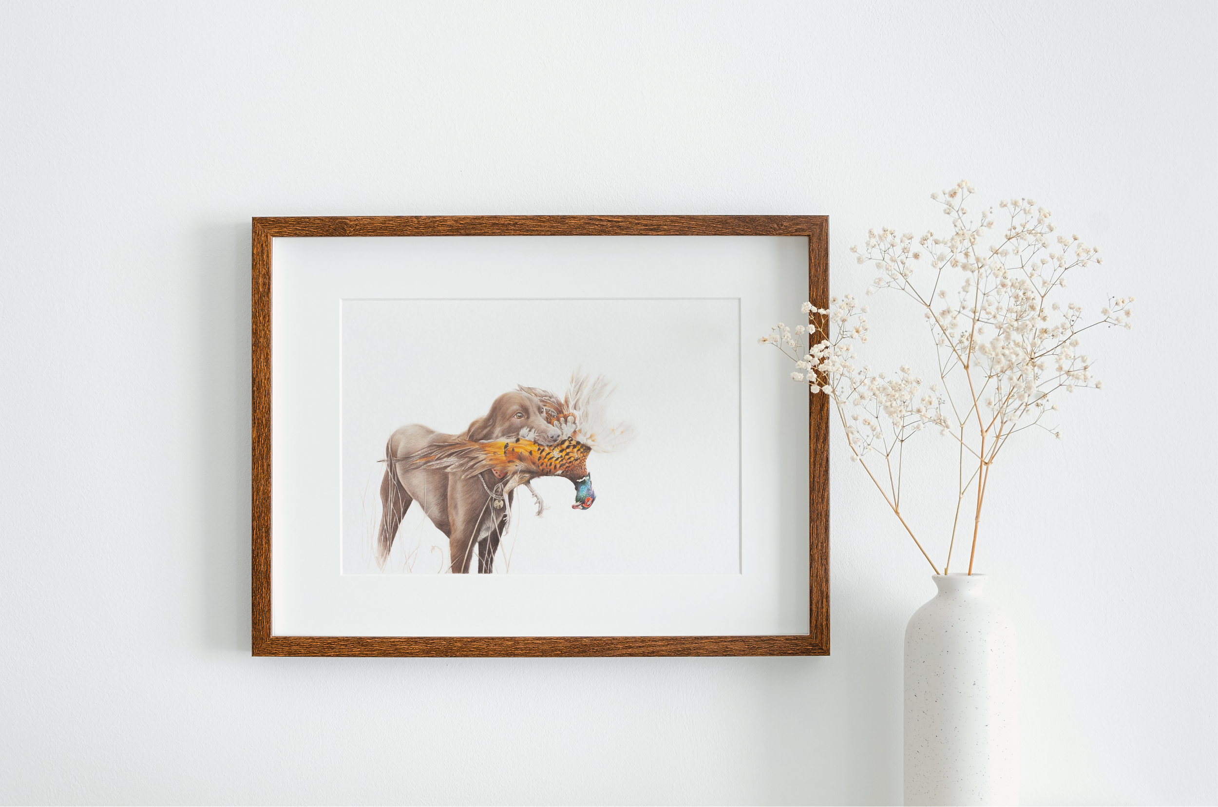 Gun Dog With Pheasant Print