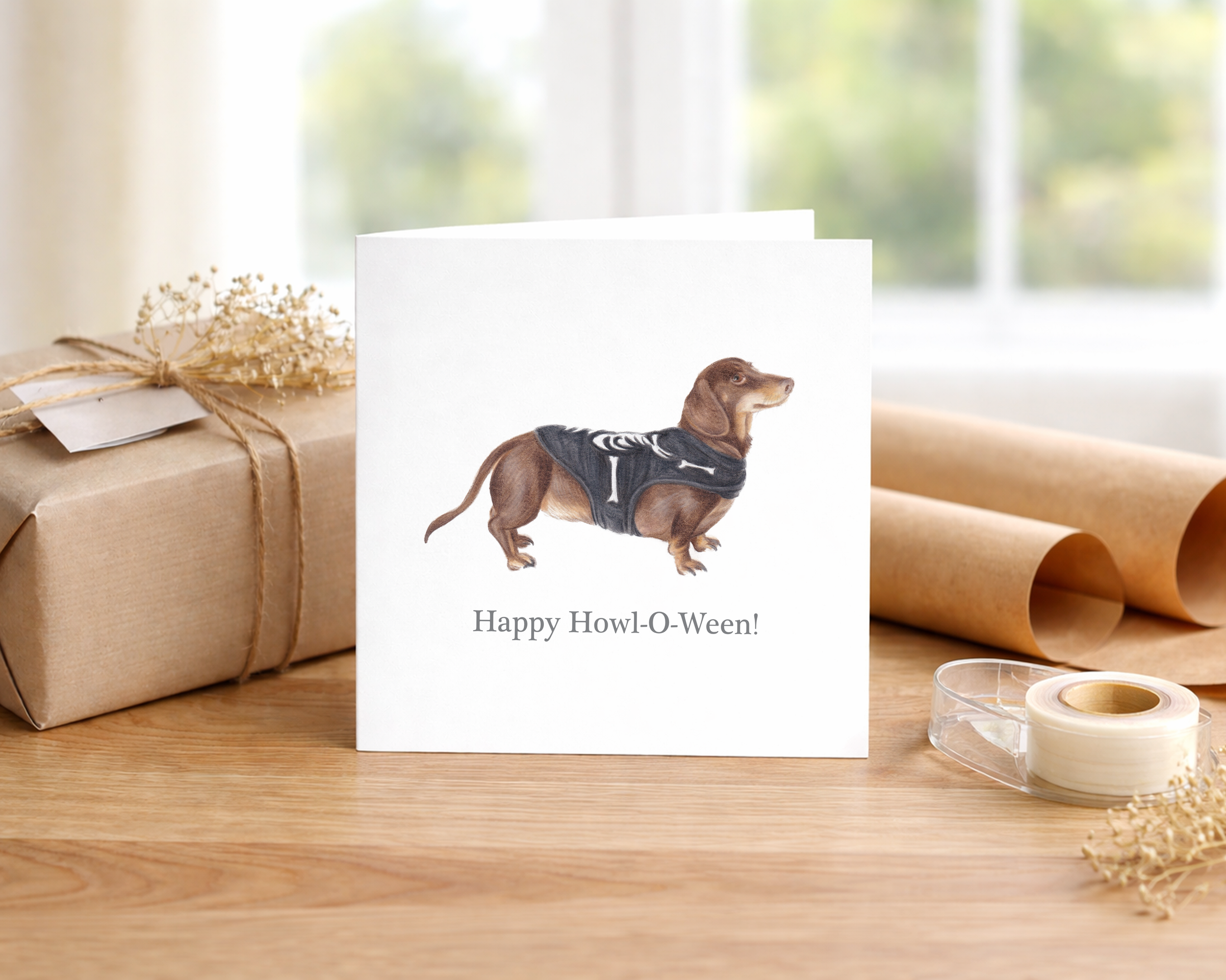 Happy Howl-O-Ween Halloween Card