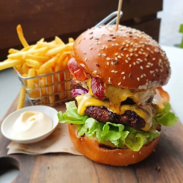 NEW Double beef and bacon burger. Cue salivation 🤤