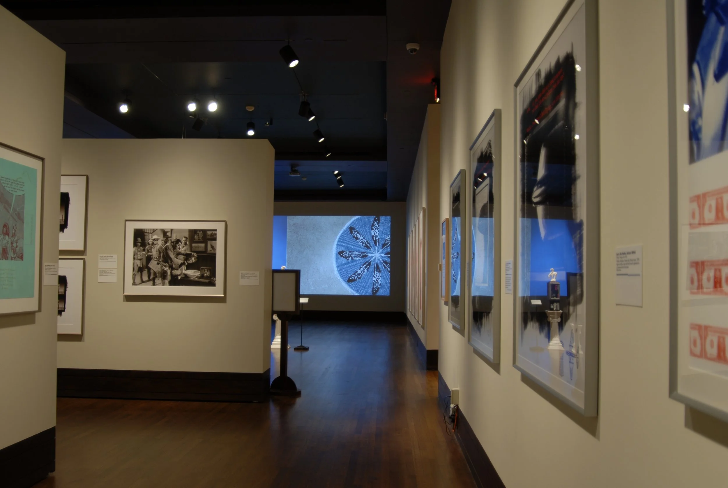 Installation view of "Rattle," at "Diversity and Dialogue: The Eiteljorg Fellowship for Native American Fine Art 2007," Eiteljorg Museum,  Indianapolis IN, 2007.