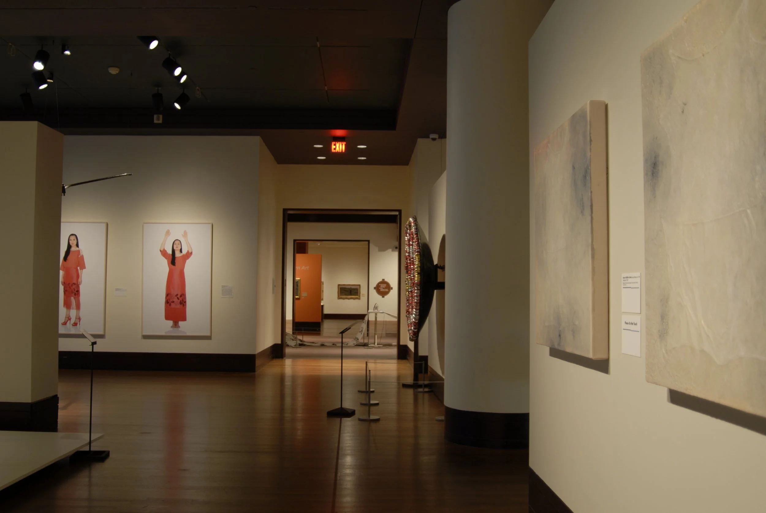 Installation view of "Onto the Red Road," at "Diversity and Dialogue: The Eiteljorg Fellowship for Native American Fine Art 2007," Eiteljorg Museum,  Indianapolis IN, 2007.