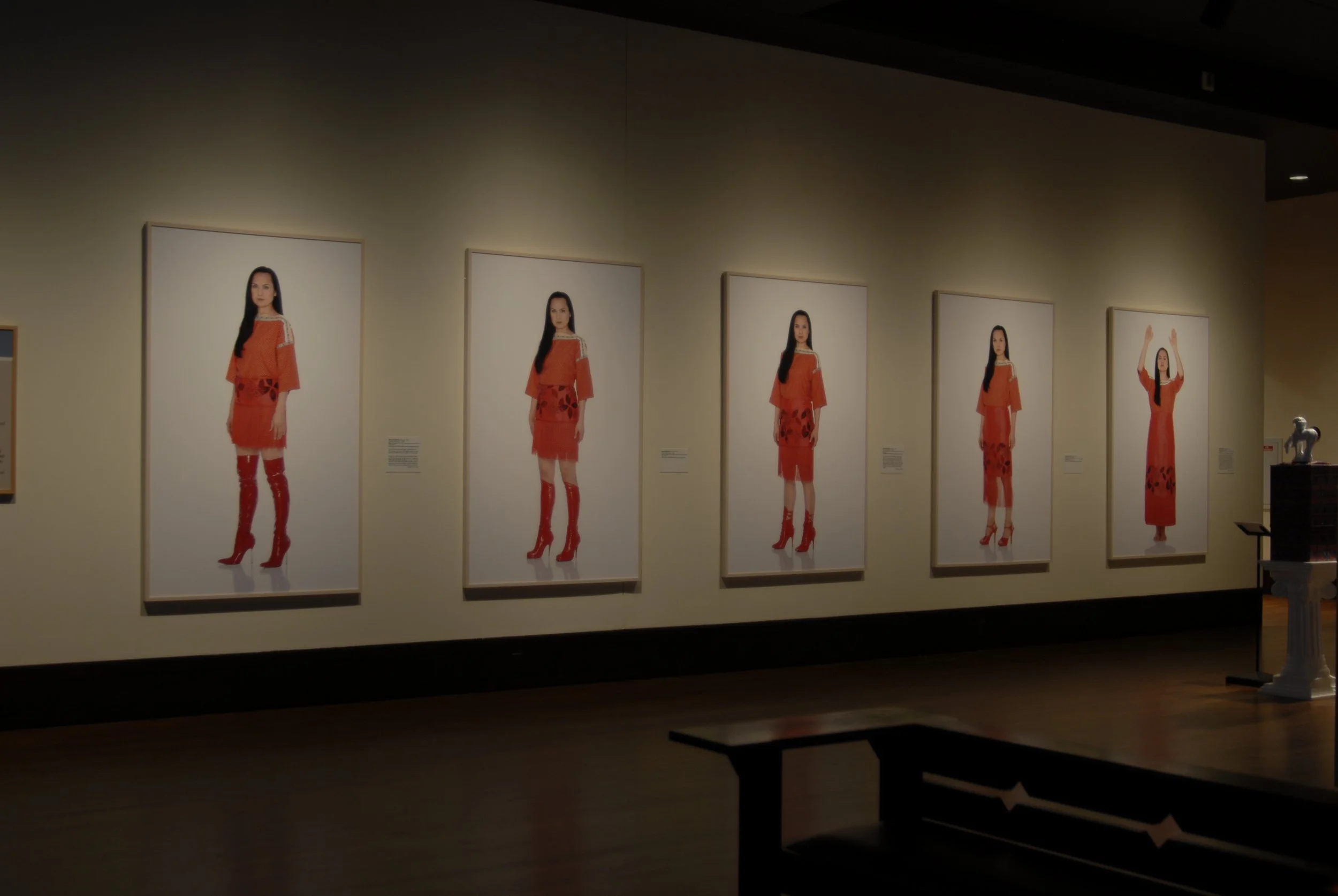 Installation view of "Onto the Red Road," at "Diversity and Dialogue: The Eiteljorg Fellowship for Native American Fine Art 2007," Eiteljorg Museum,  Indianapolis IN, 2007.