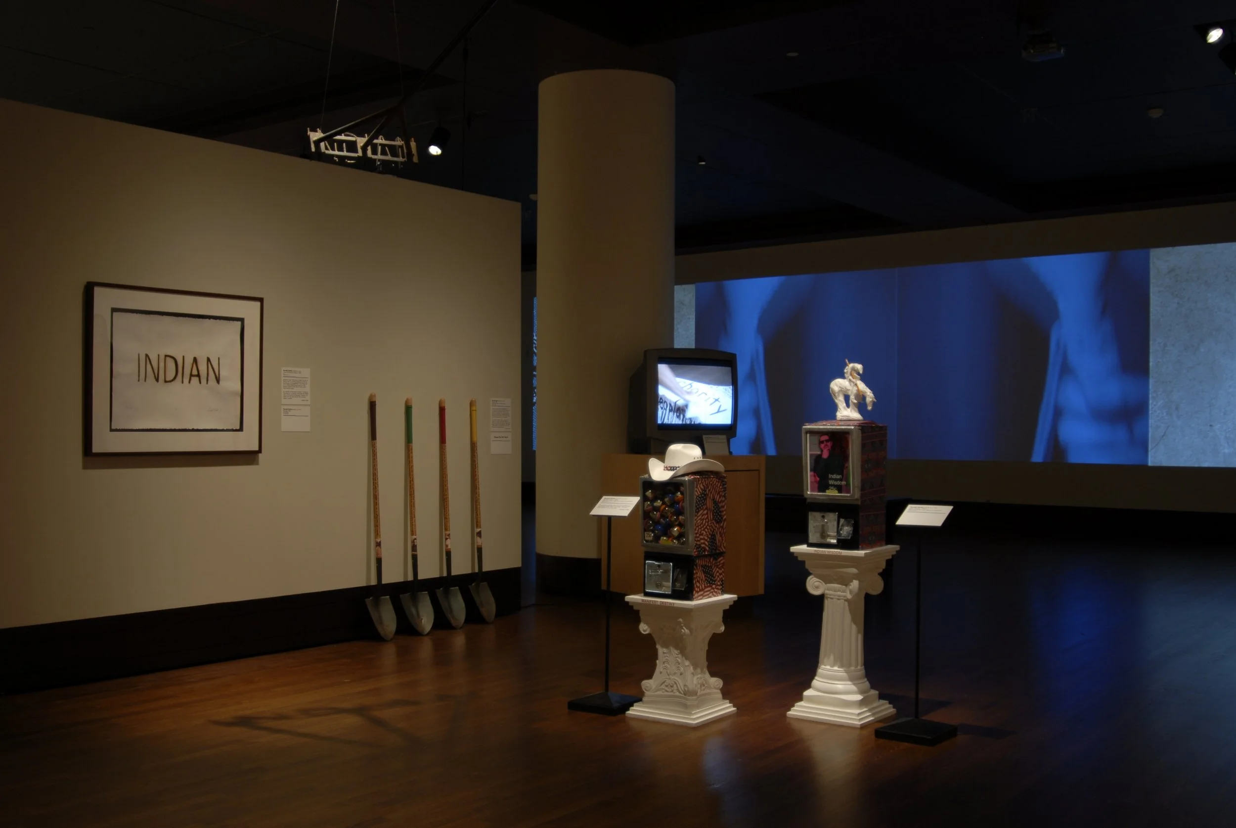 Installation view of "Rattle," at "Diversity and Dialogue: The Eiteljorg Fellowship for Native American Fine Art 2007," Eiteljorg Museum,  Indianapolis IN, 2007.