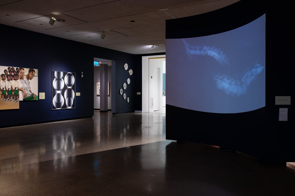 Installation view of "He Who Walks So Very Slow," at "a matter of time," Winnipeg Art Gallery, Winnipeg MB, 2025. Photo credit: Lianed Marcoleta, courtesy of WAG Qaumajuq.