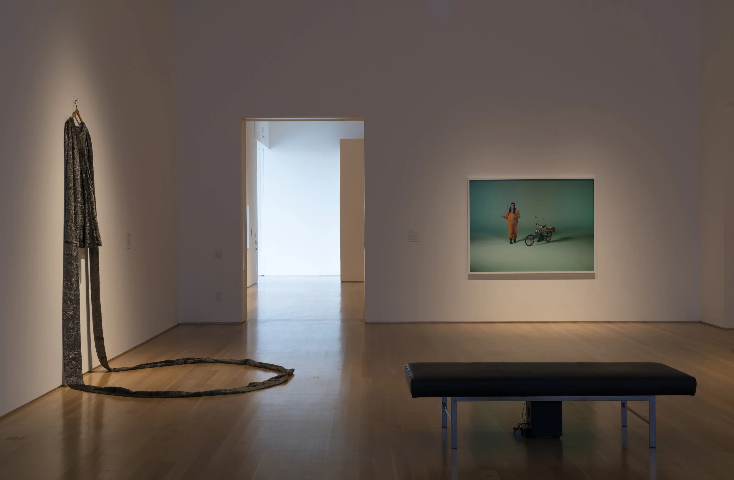 Installation view of "Hip Hop NDN," at "New Chapter," Nerman Museum of Contemporary Art, Johnson County Community College, Overland Park, KS, 2023. Photo: EG Schempf