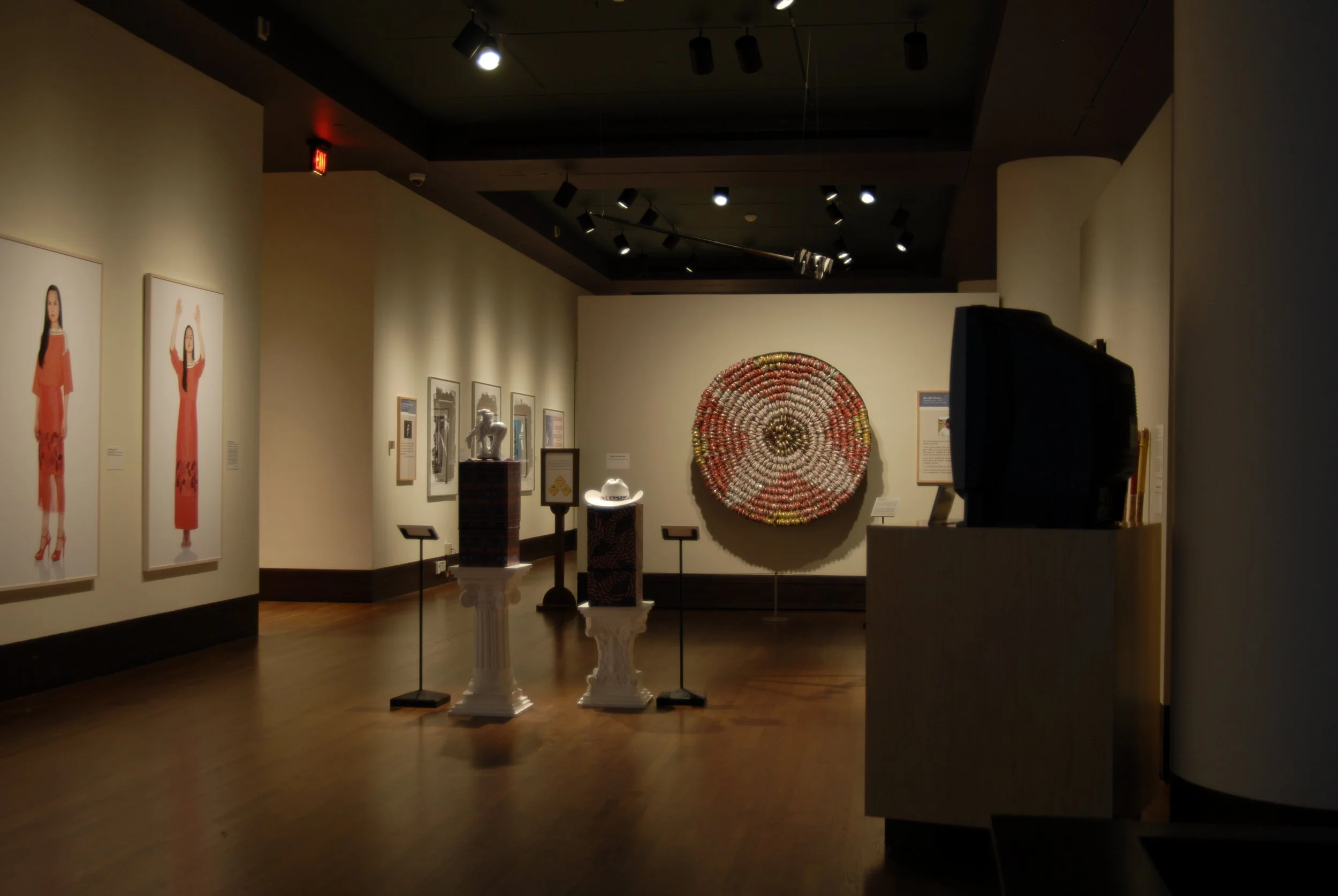 Installation view of "Onto the Red Road," at "Diversity and Dialogue: The Eiteljorg Fellowship for Native American Fine Art 2007," Eiteljorg Museum,  Indianapolis IN, 2007.