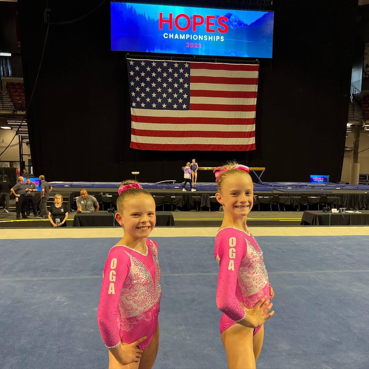 Thank you @ozoneleos for the gorgeous leotard the girls wore at Hopes Championships today. 😍 💕 @ozoneleos_lauren