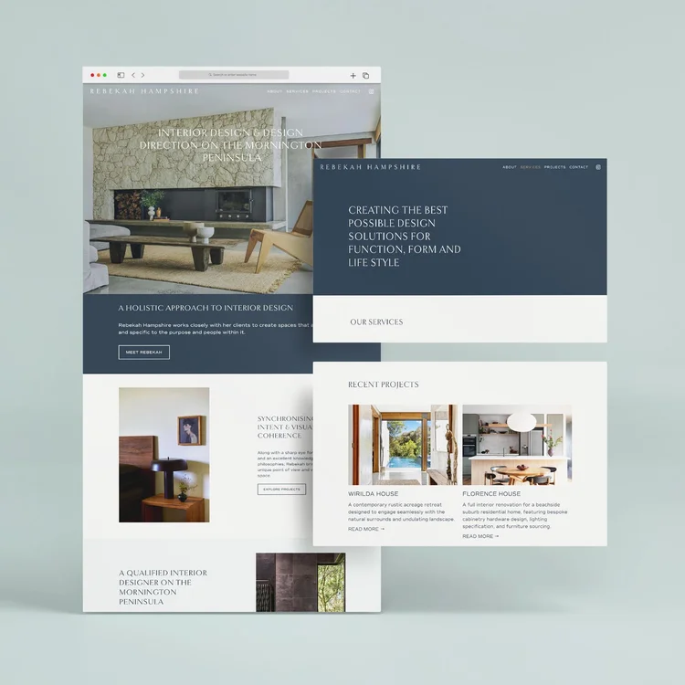 Squarespace website design for interior designer | Tess McCabe