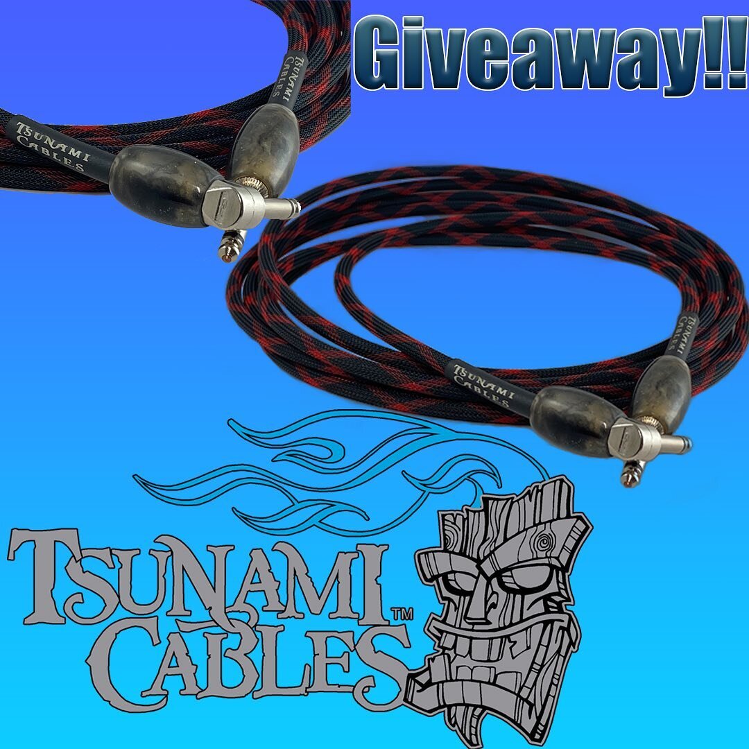 This is the official Giveaway Post!  We are giving away a 15&rsquo; Black Widow Straight to Angled Custom Shop Cable with Galaxy connectors. 🌊🌊🌊🌊🌊🌊🌊🌊🌊🌊🌊🌊🌊Here are the Rules!  1. Follow @tsunamicables IG page
2. Go to www.tsunamicables.co