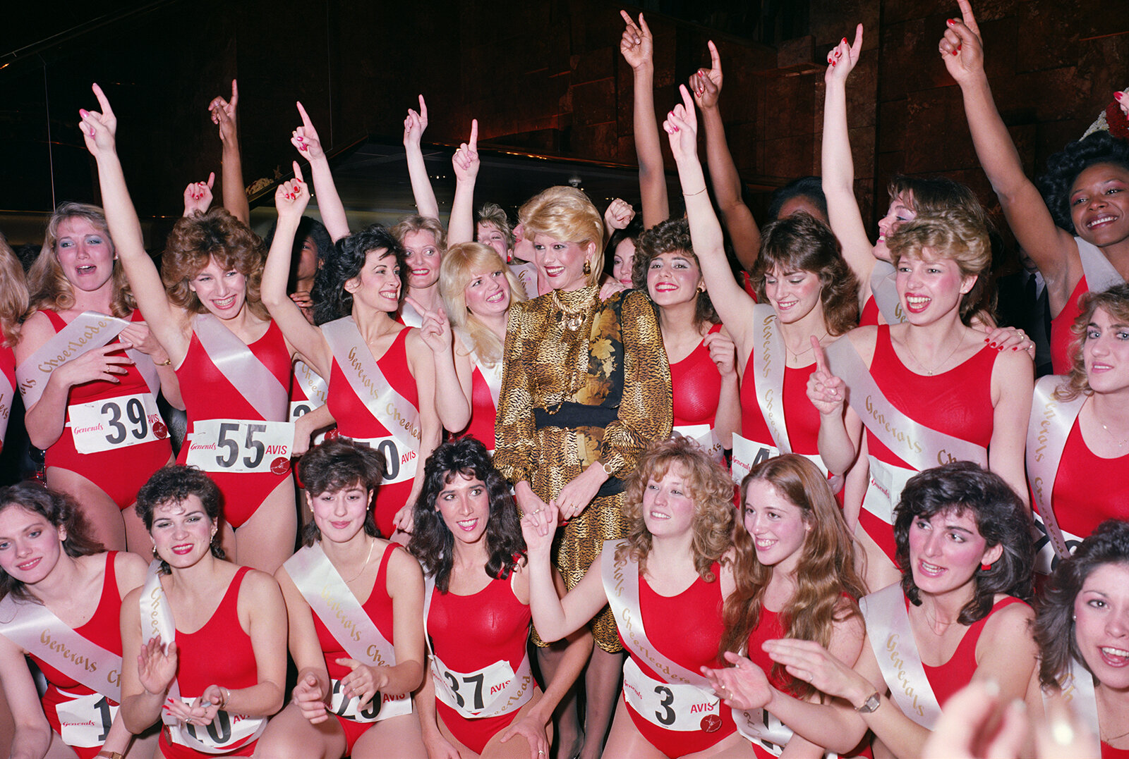  Ivana Trump and New Jersey Generals Cheerleaders, Trump Tower, New York City 1984 (Fortune) 