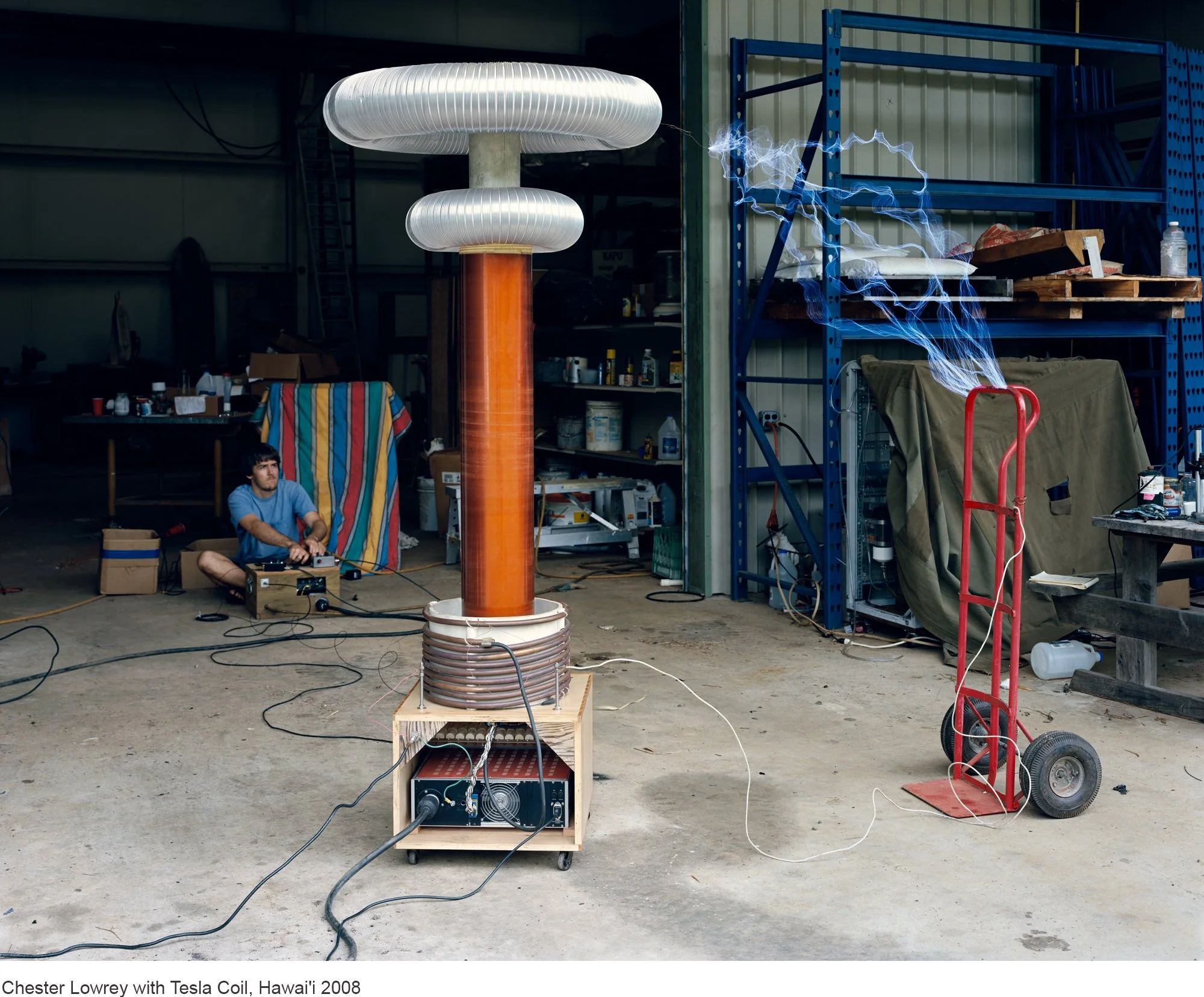 13-Mitch Epstein-Chester Lowrey with Tesla Coil, Hawai'i 2008.jpg