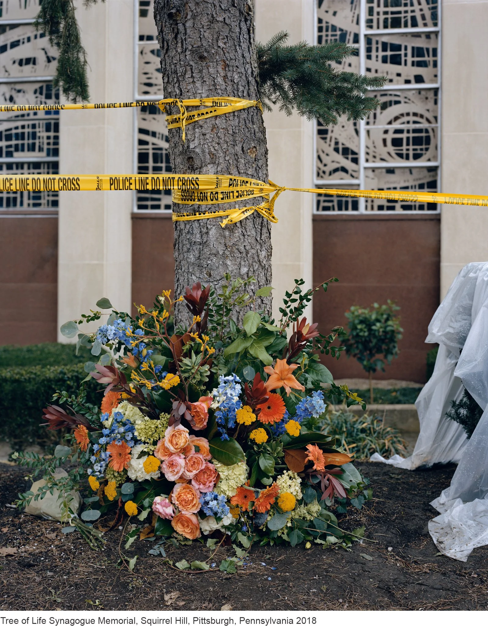 22- Mitch Epstein-Tree of Life Synagogue Memorial, Squirrel Hill, Pittsburgh, Pennsylvania 2018 copy.jpg