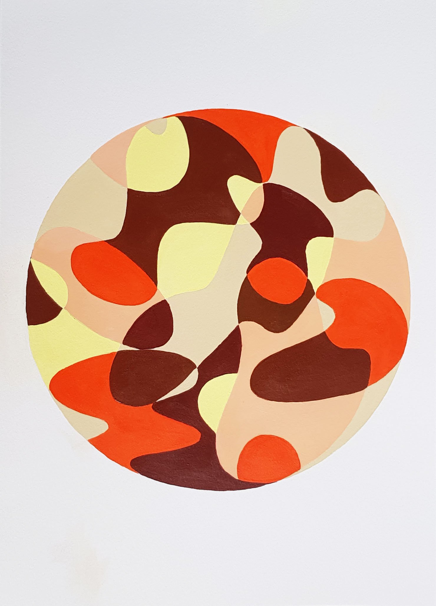 The Intersect - Fire Round Form, A3 size, Acrylic on Paper, $110 Unframed.jpg