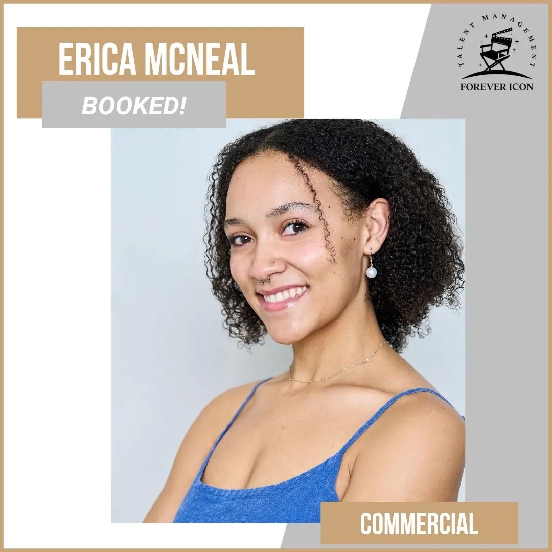⭐️BOOKING ALERT⭐️ Congratulations to our client Erica McNeal for booking a Commercial! Thank you to DB Casting. Erica shoots today! #proudmanager