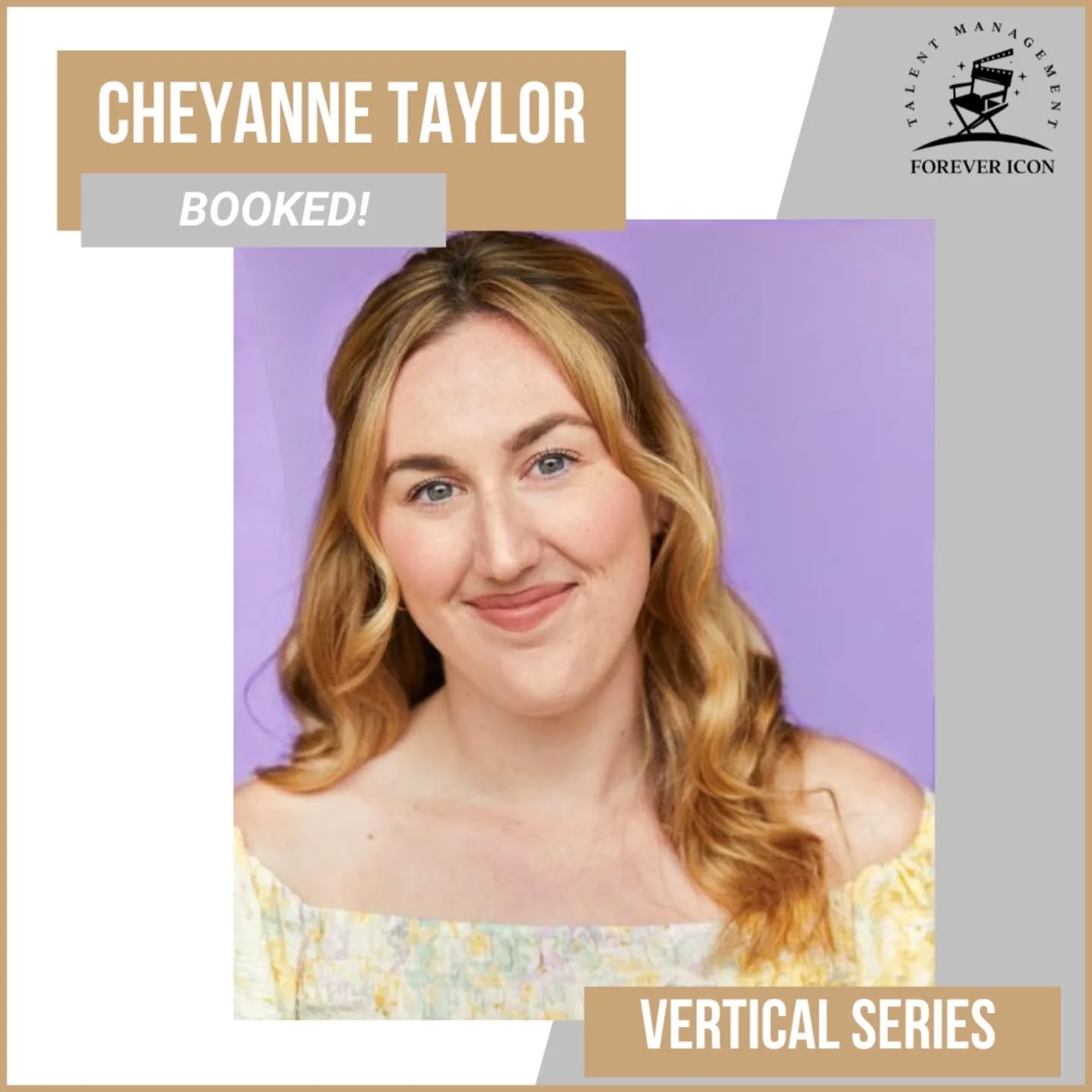 ⭐️BOOKING ALERT⭐️ Congratulations to our client Cheyanne Taylor for booking the role of Dayplayer in a Vertical Series! She shoots tomorrow! #proudmanager