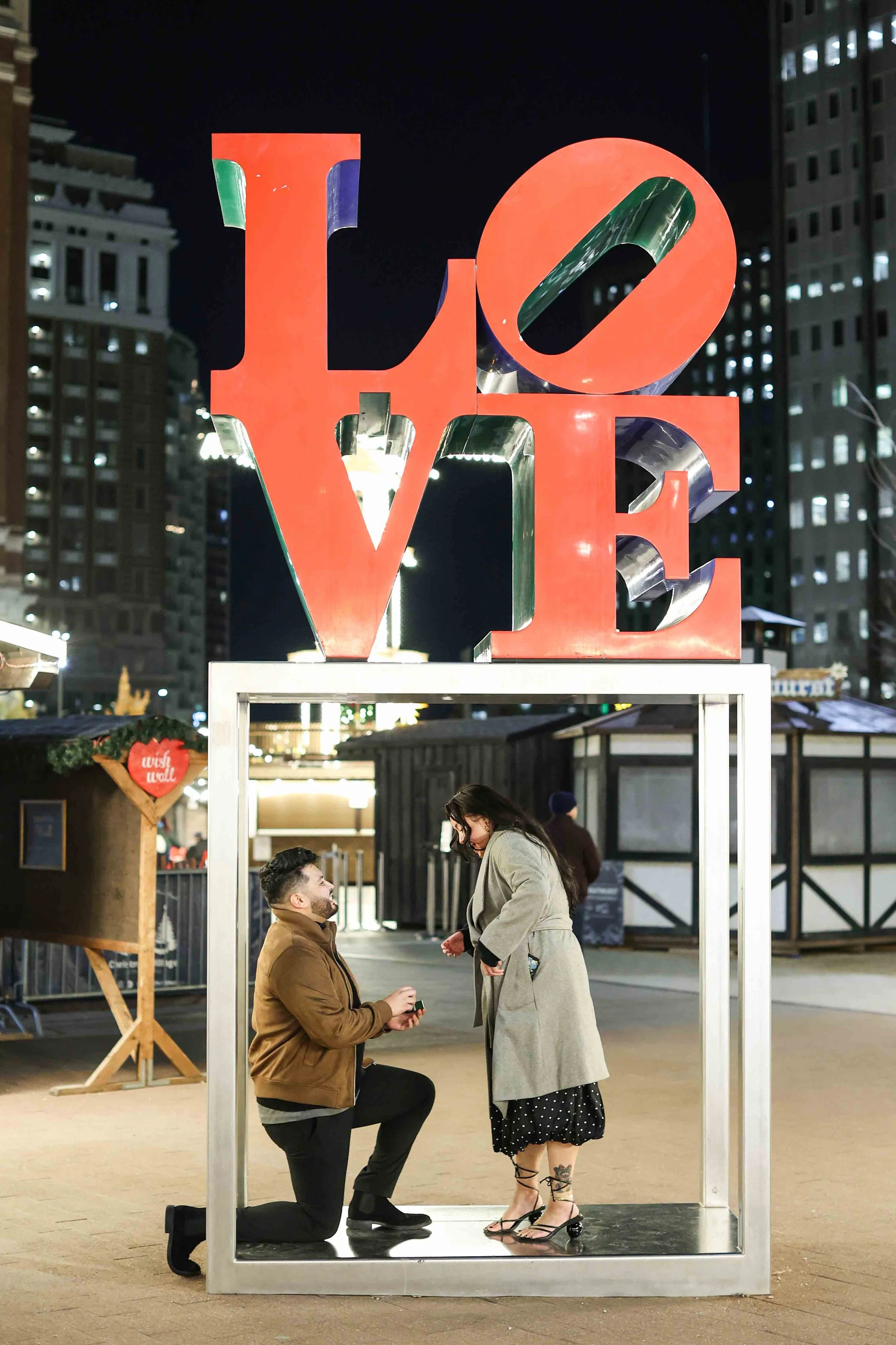 Surprise Proposal at JFK Plaza