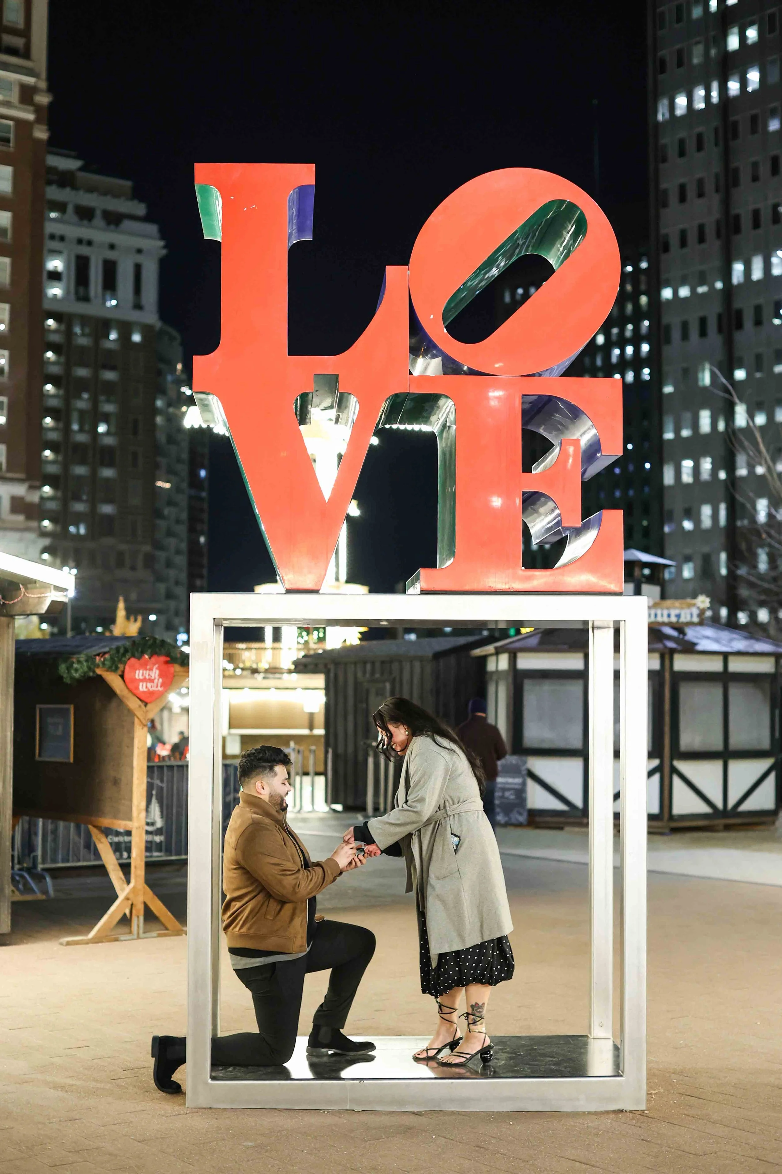 Surprise Proposal at JFK Plaza