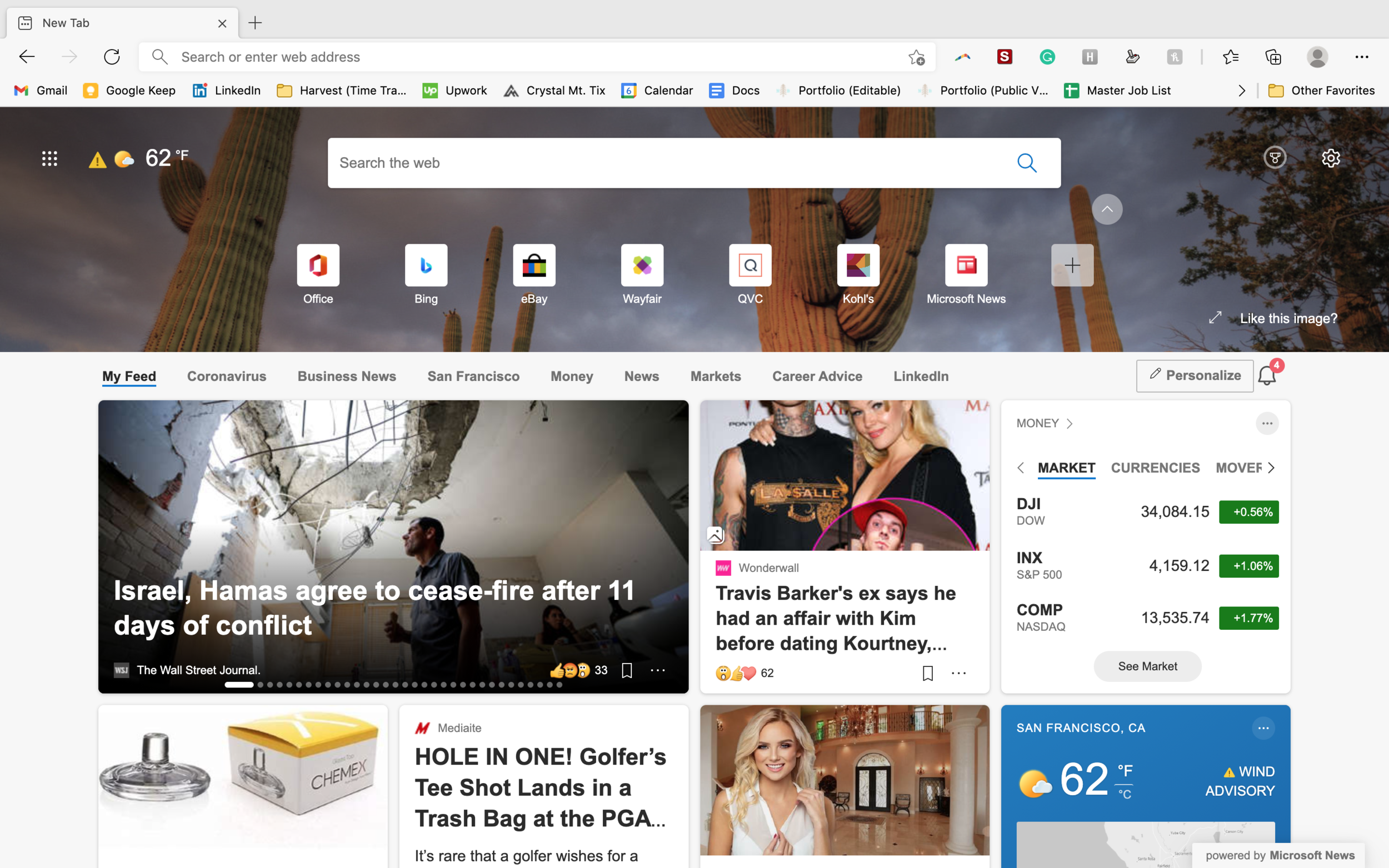 Information Mode Edge homepage iteration