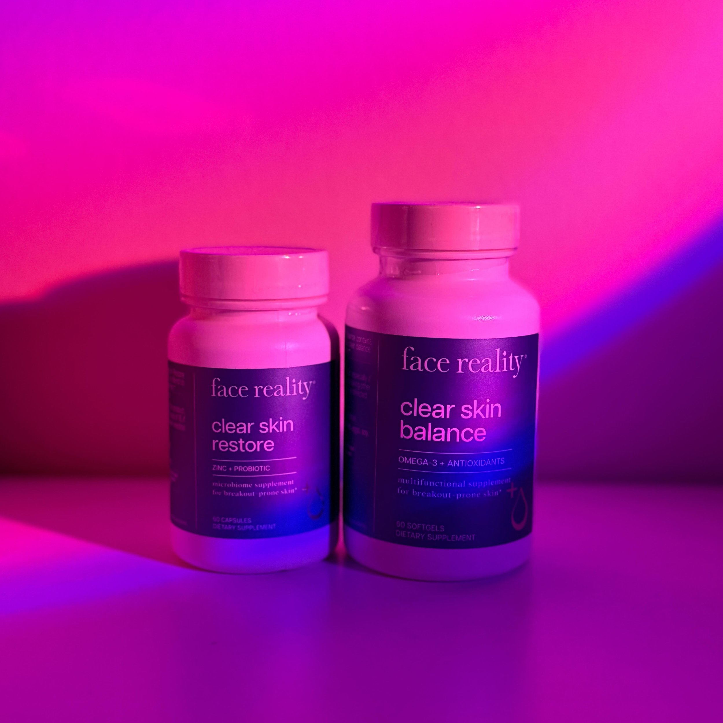 ✨THE ICONIC DUO ✨

The clear skin power duo helps clear and brighten skin, improve texture, and calm breakouts so you can look and feel your best! 

Clear skin balance has omega 3 and antioxidants which will help calm and clear skin, promote immune h