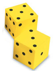 Quiet foam dice