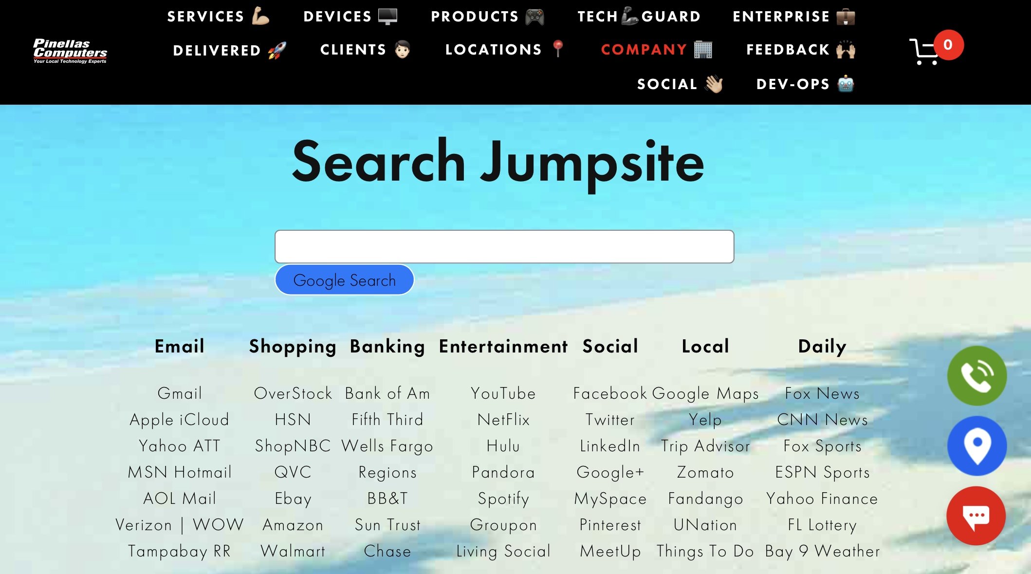 Best Internet Homepage, Ever - PC Search Jumpsite