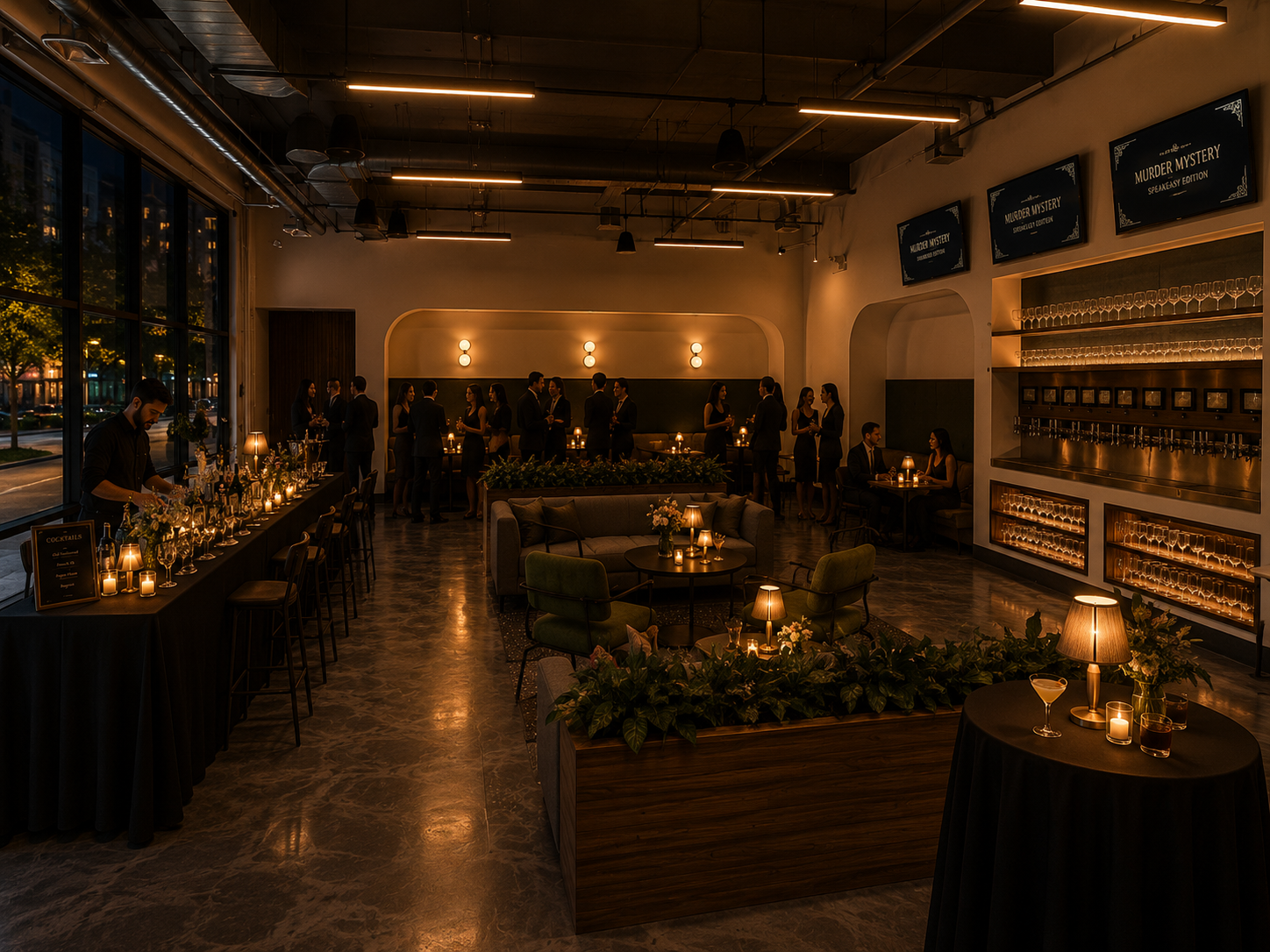 Modern Industrial Bar Lounge &amp; Patio 