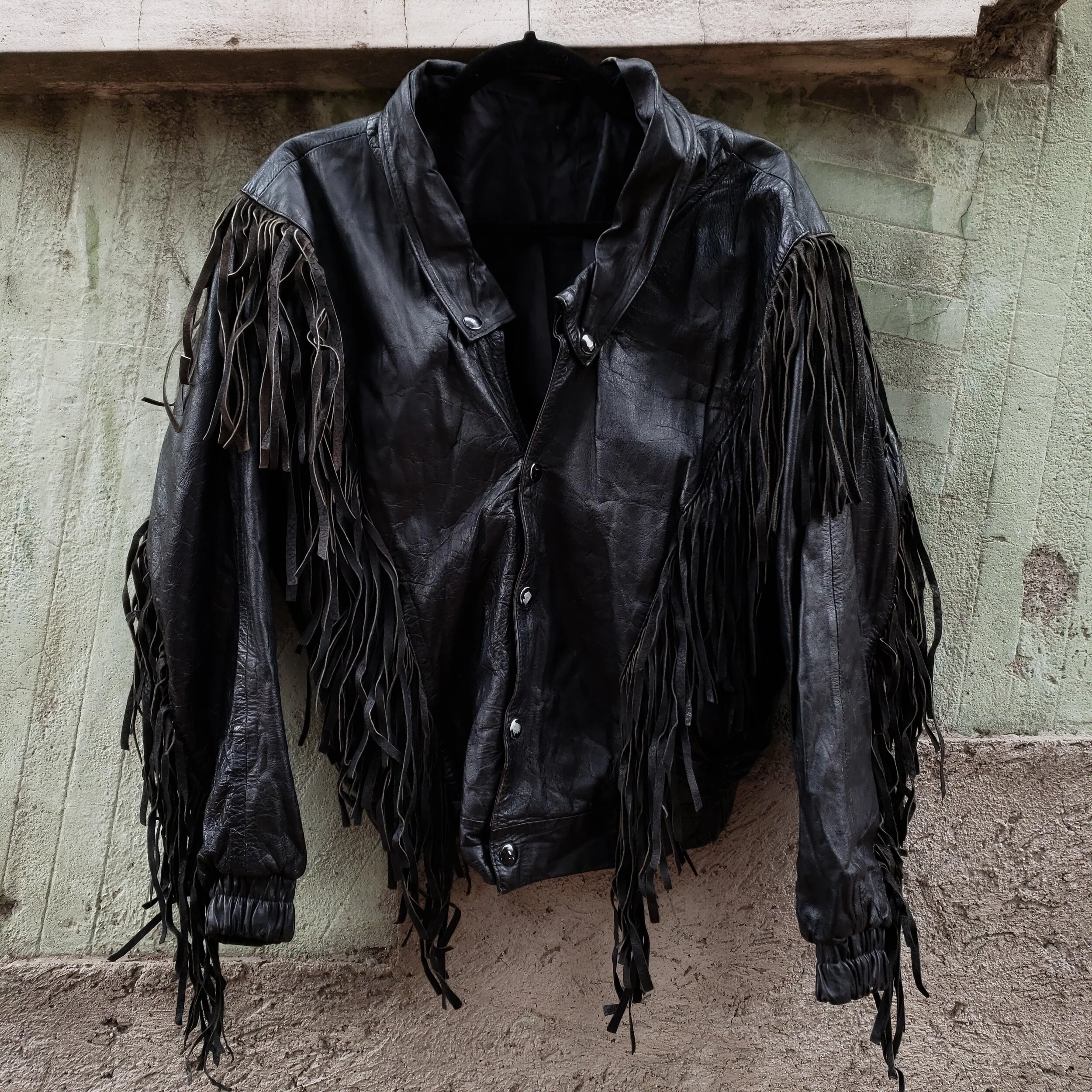 1980's Fringe Leather Jacket
