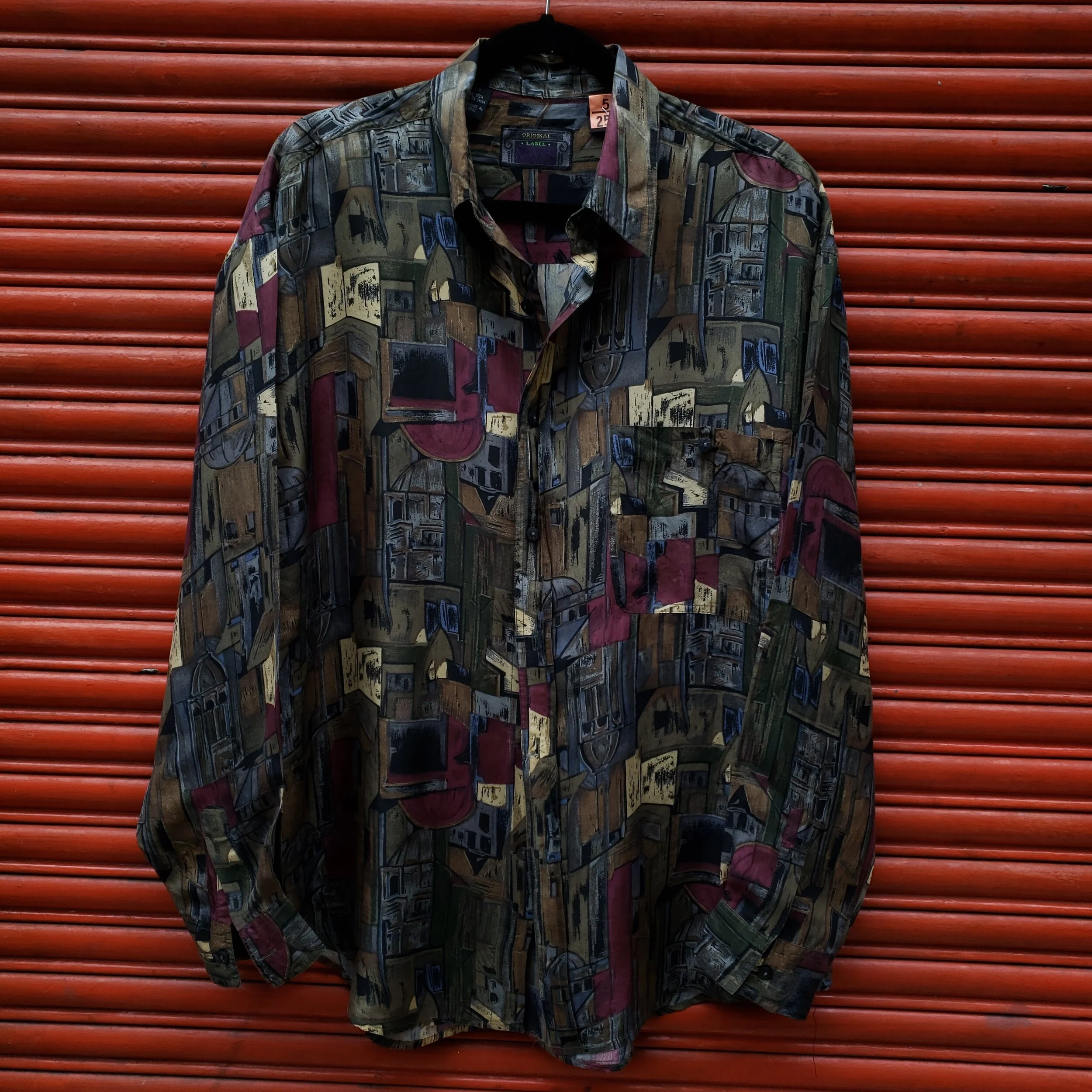 1980's Abstract Silk Shirt