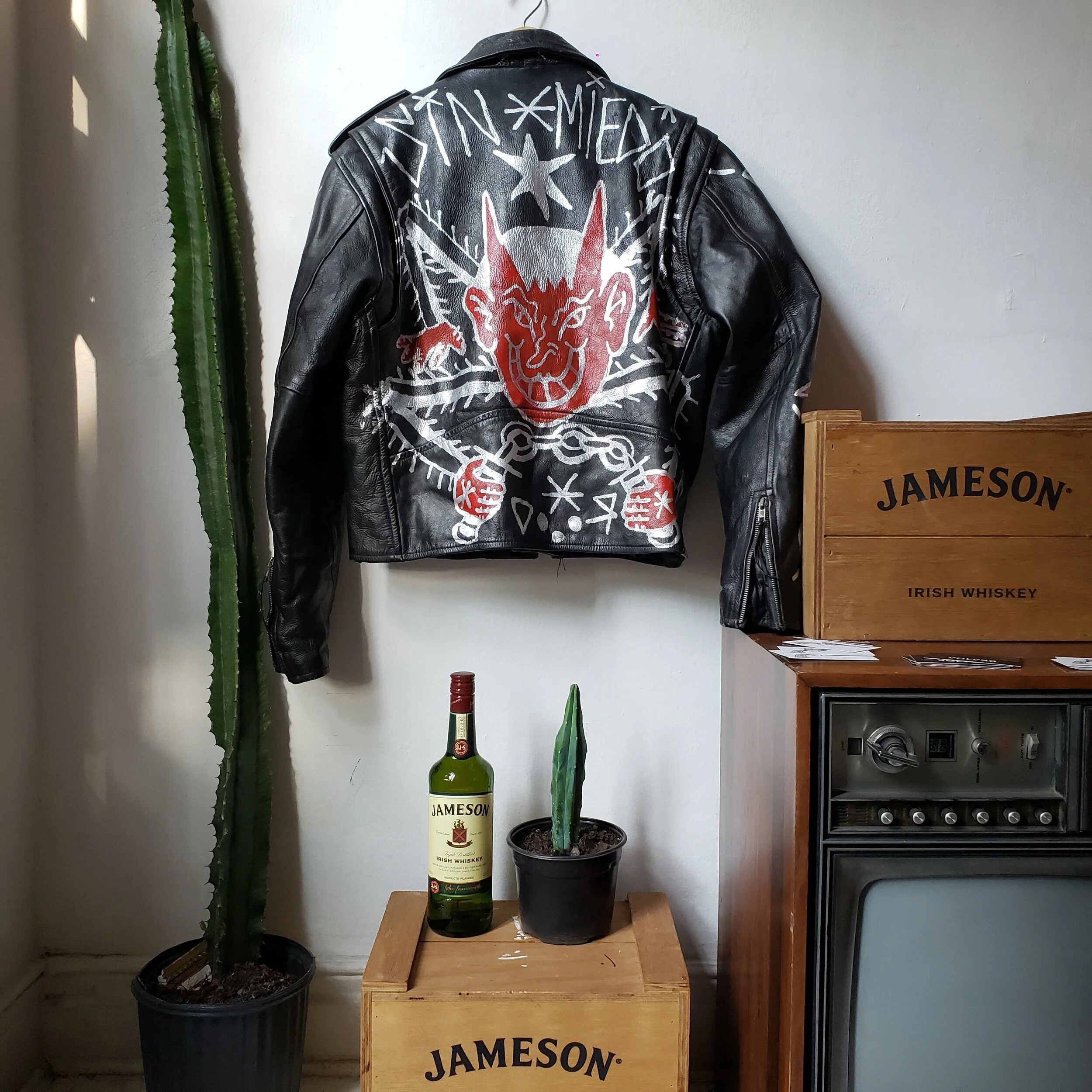 1980's Biker Leather Jacket by Doctor Hache