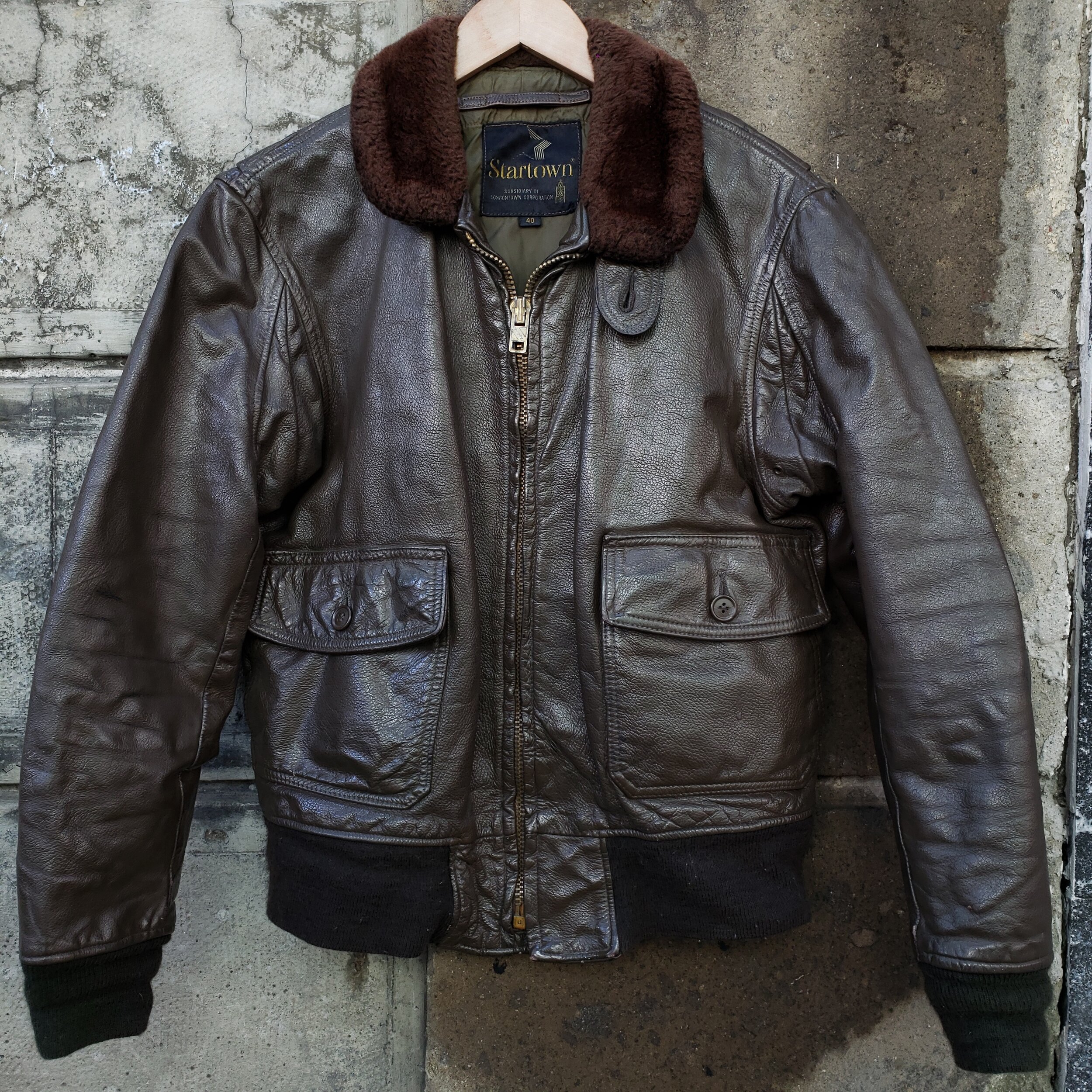 1960's Startown US Navy G1 Flight Bomber Leather Jacket