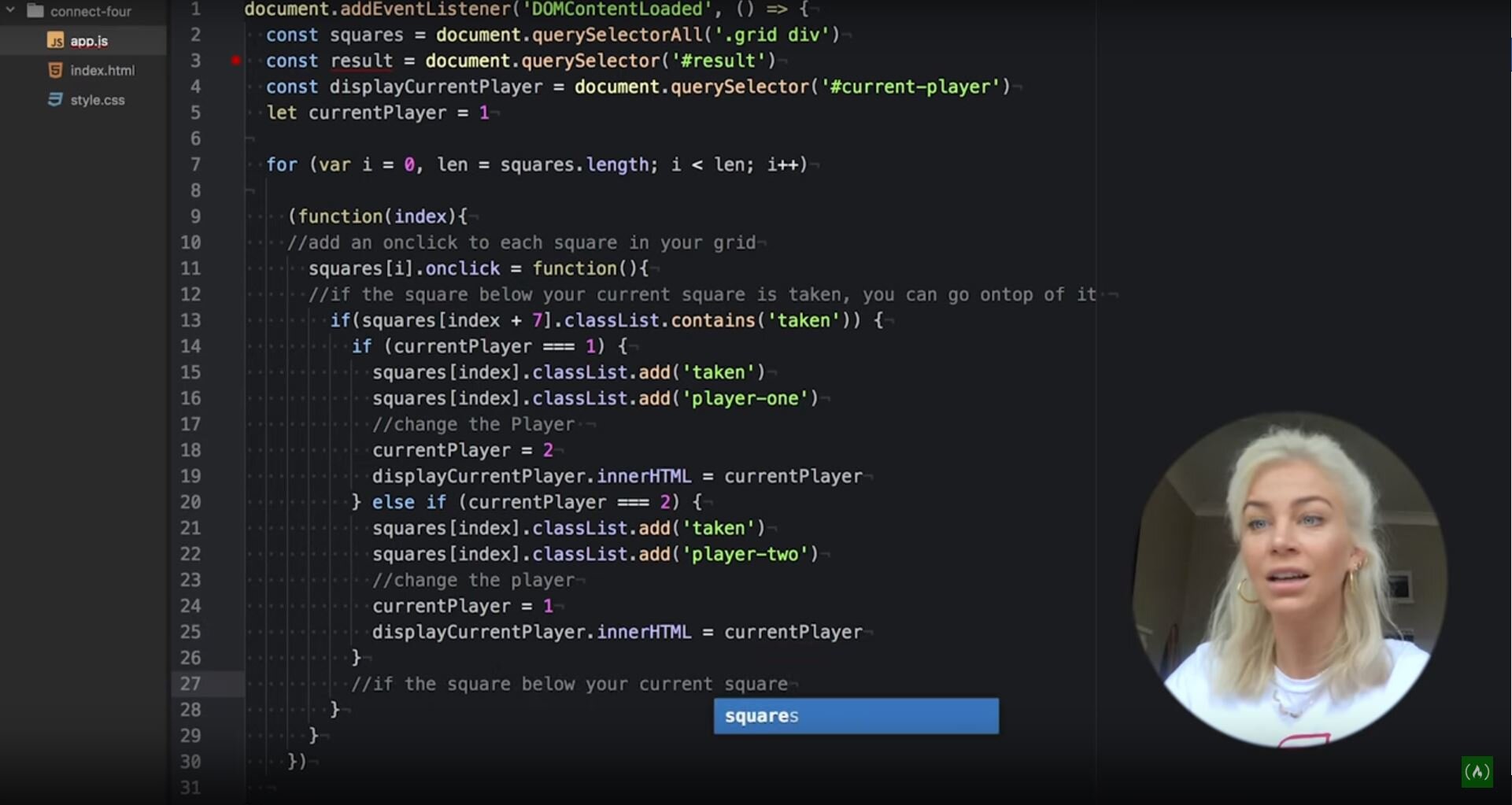 A FreeCodeCamp tutorial on JavaScript available on YouTube.