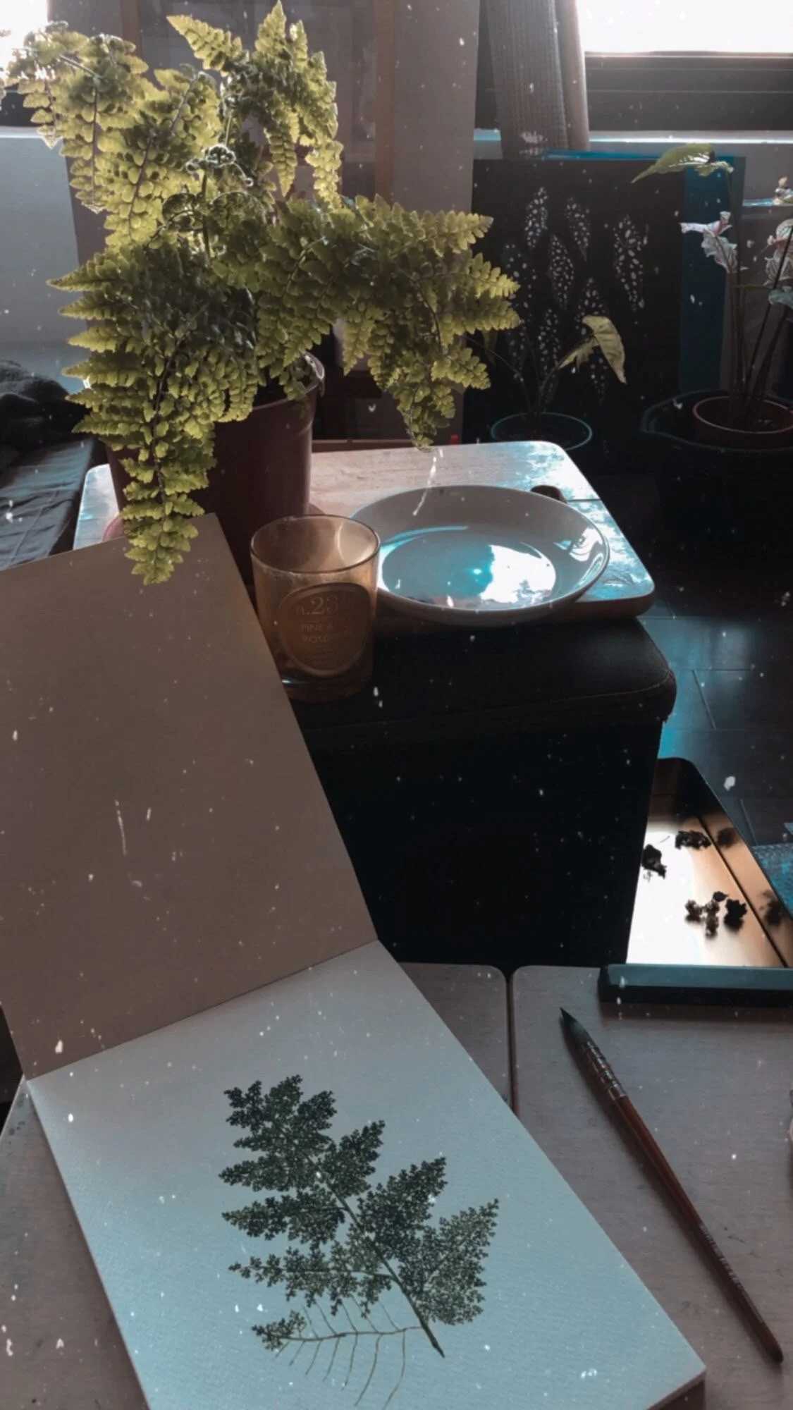 Fern watercolor painting - Be weird - 3