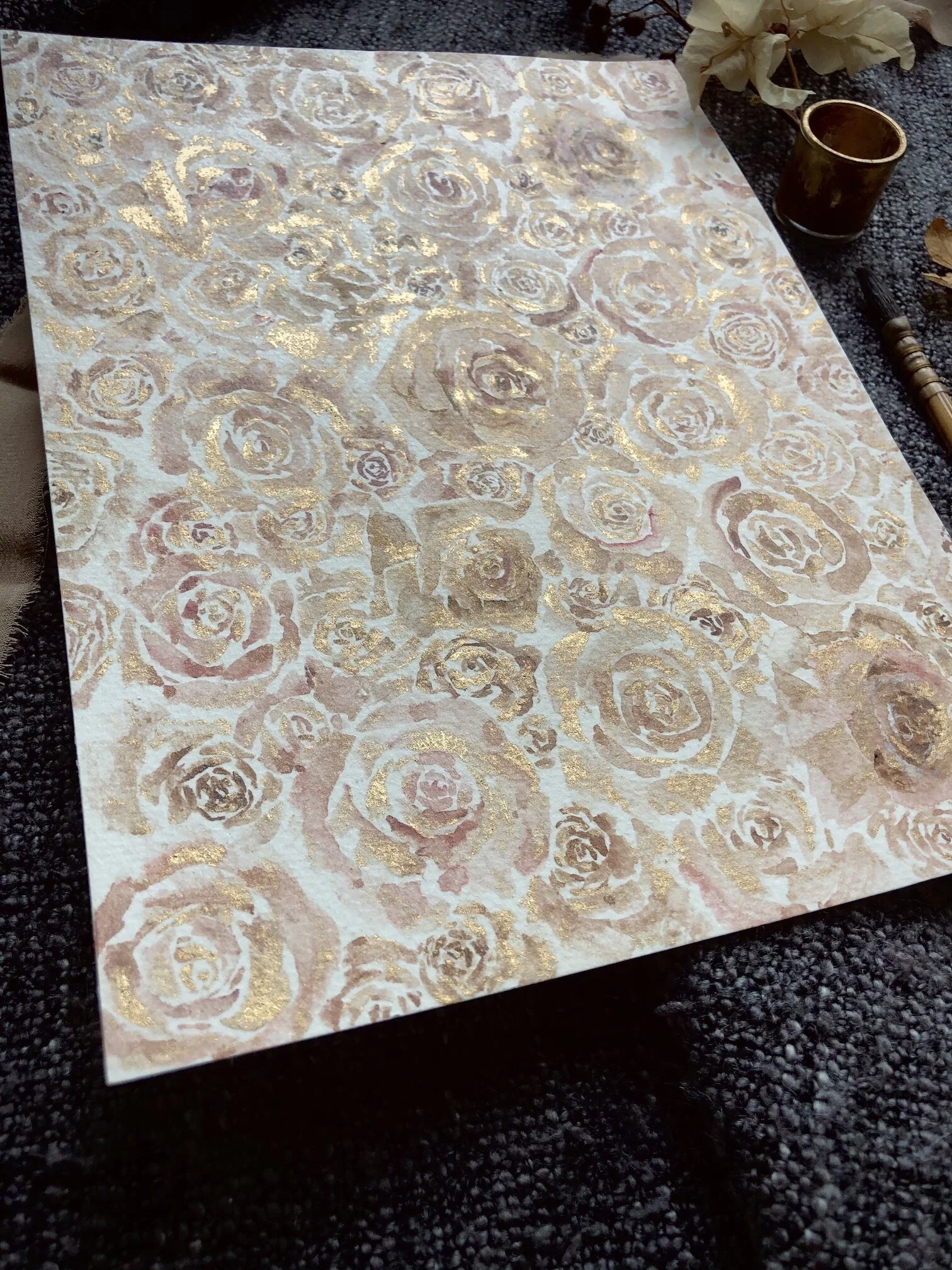 rose watercolor painting - just start 3