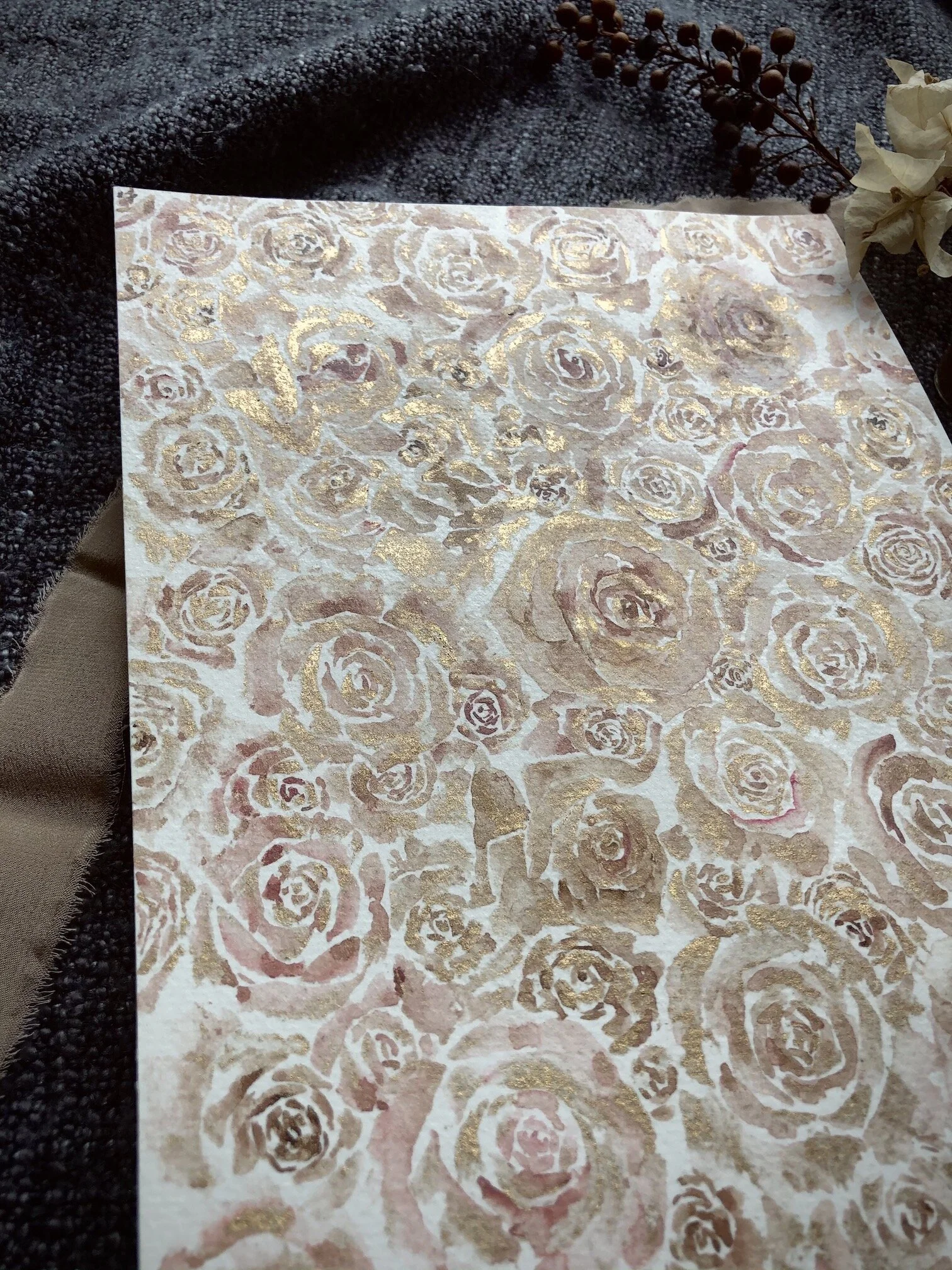 rose watercolor painting - just start 5