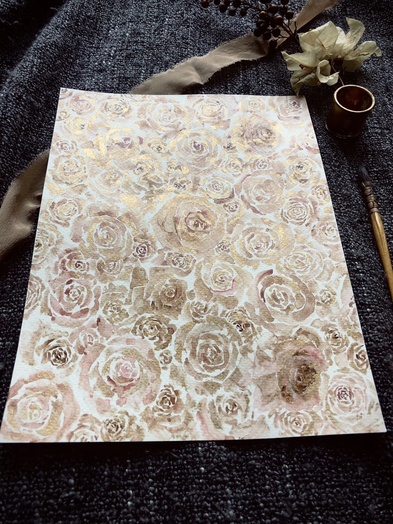 rose watercolor painting - just start 2